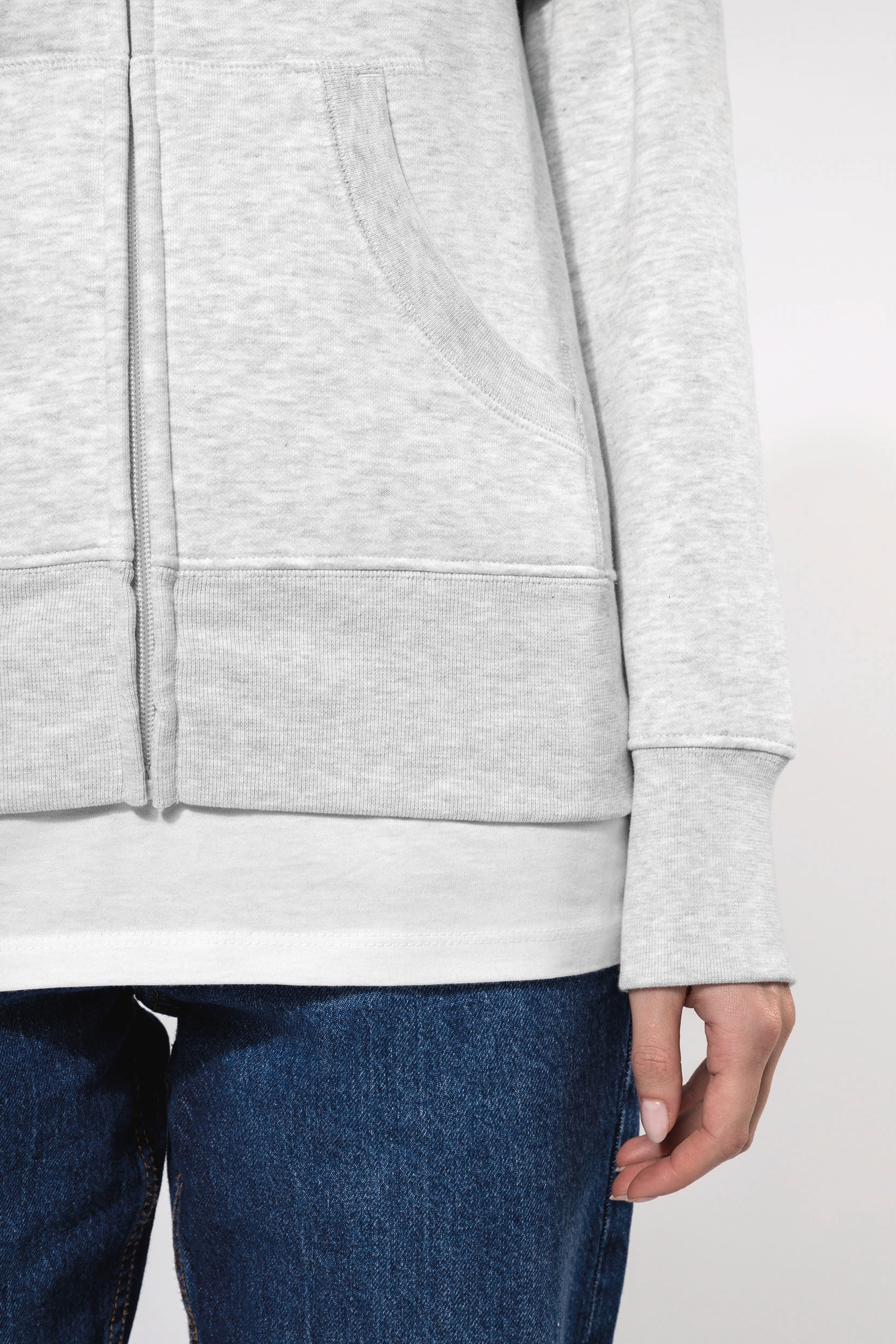 DAMEN KAPUZENSHIRT mit Reißververschluss