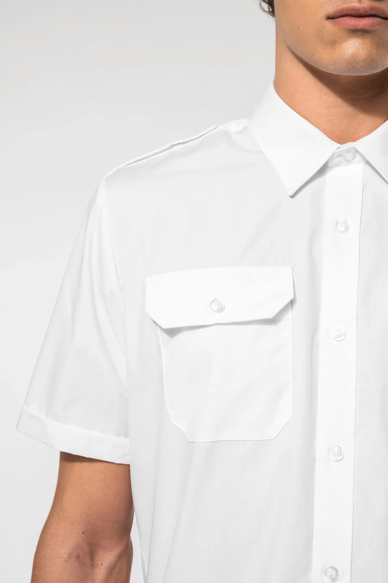 Kurzarm-Pilotenhemd für Herren