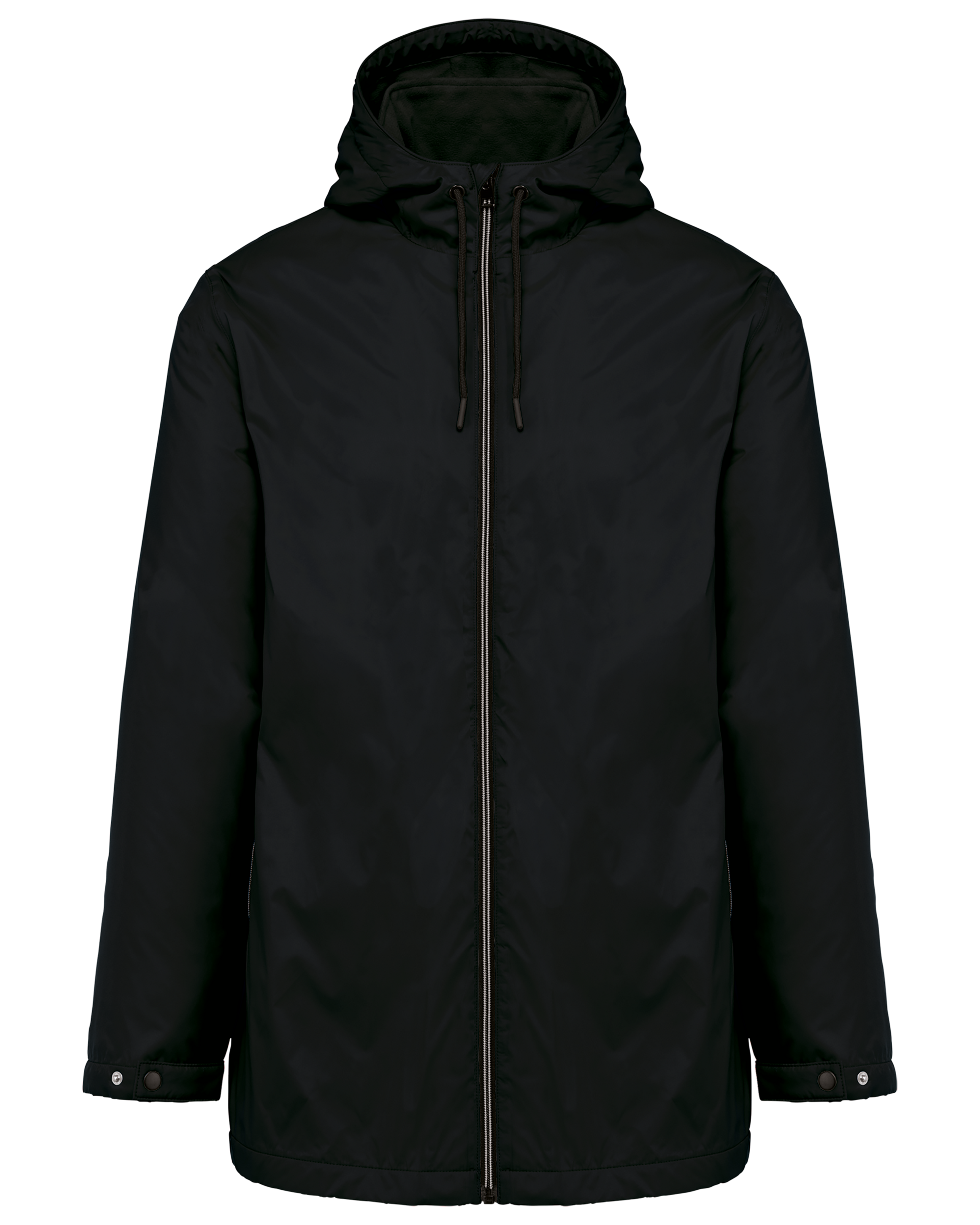 Gefütterte Unisex-Kapuzenjacke aus Mikrofleece