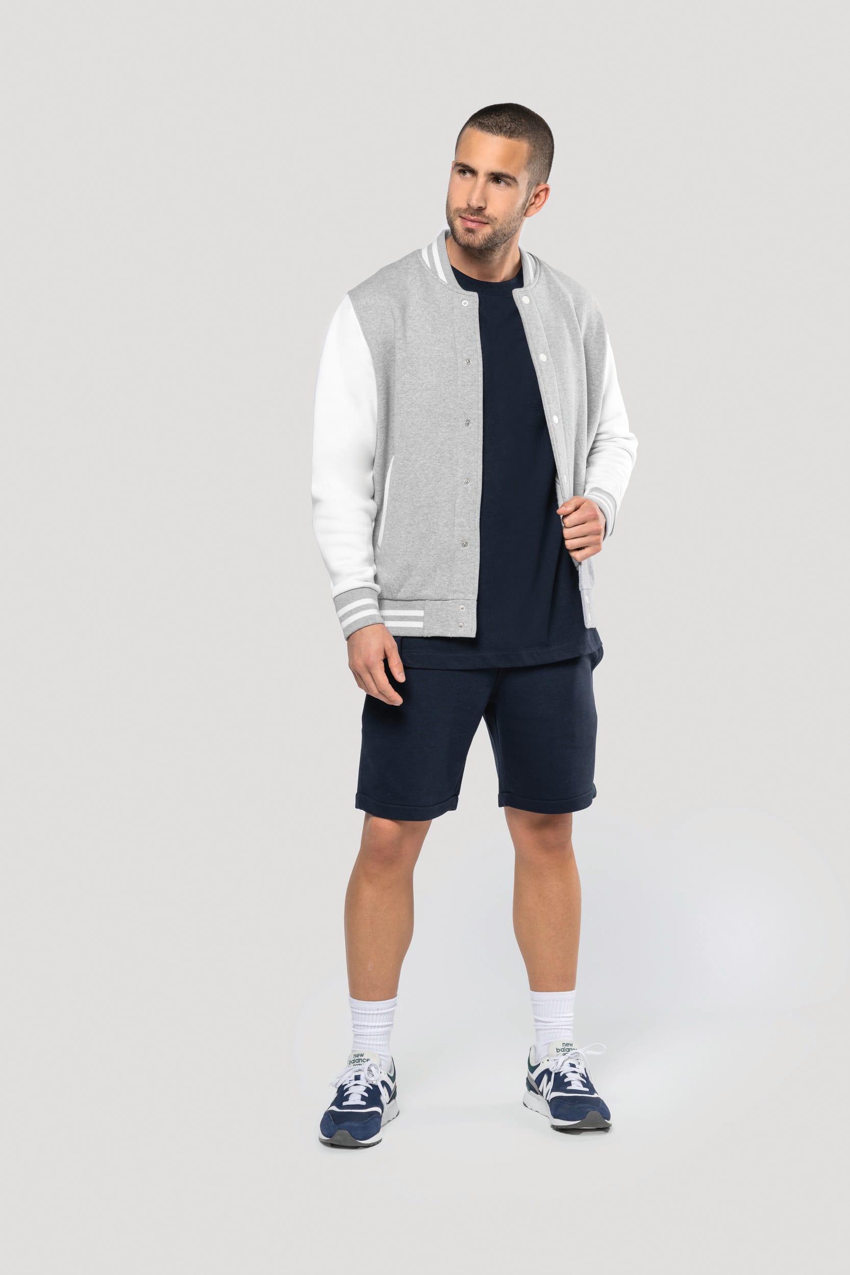 Umweltfreundliche Bermuda-Shorts für Herren aus ungebürstetem Molton
