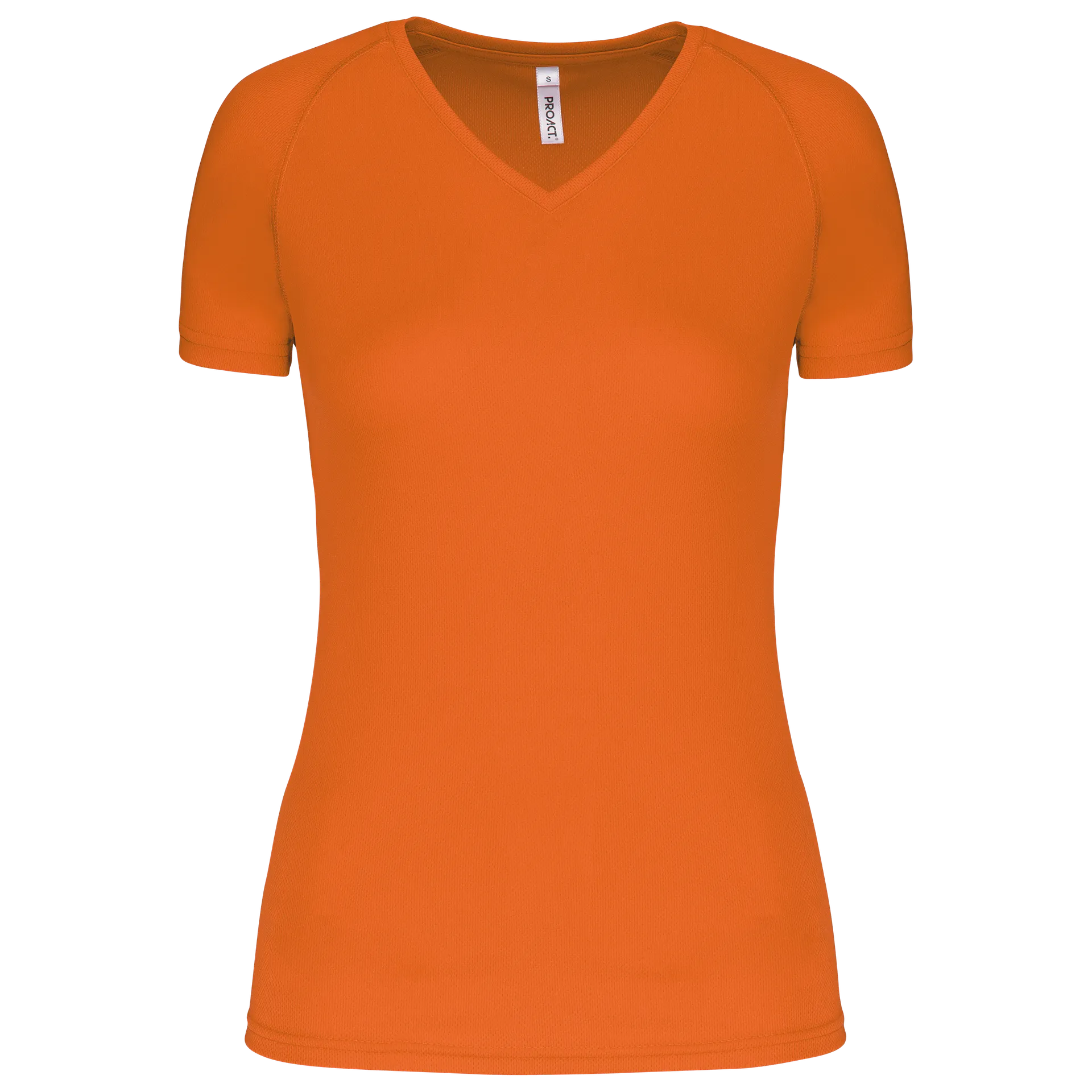 Damen Kurzarm-Sportshirt mit V-Ausschnitt