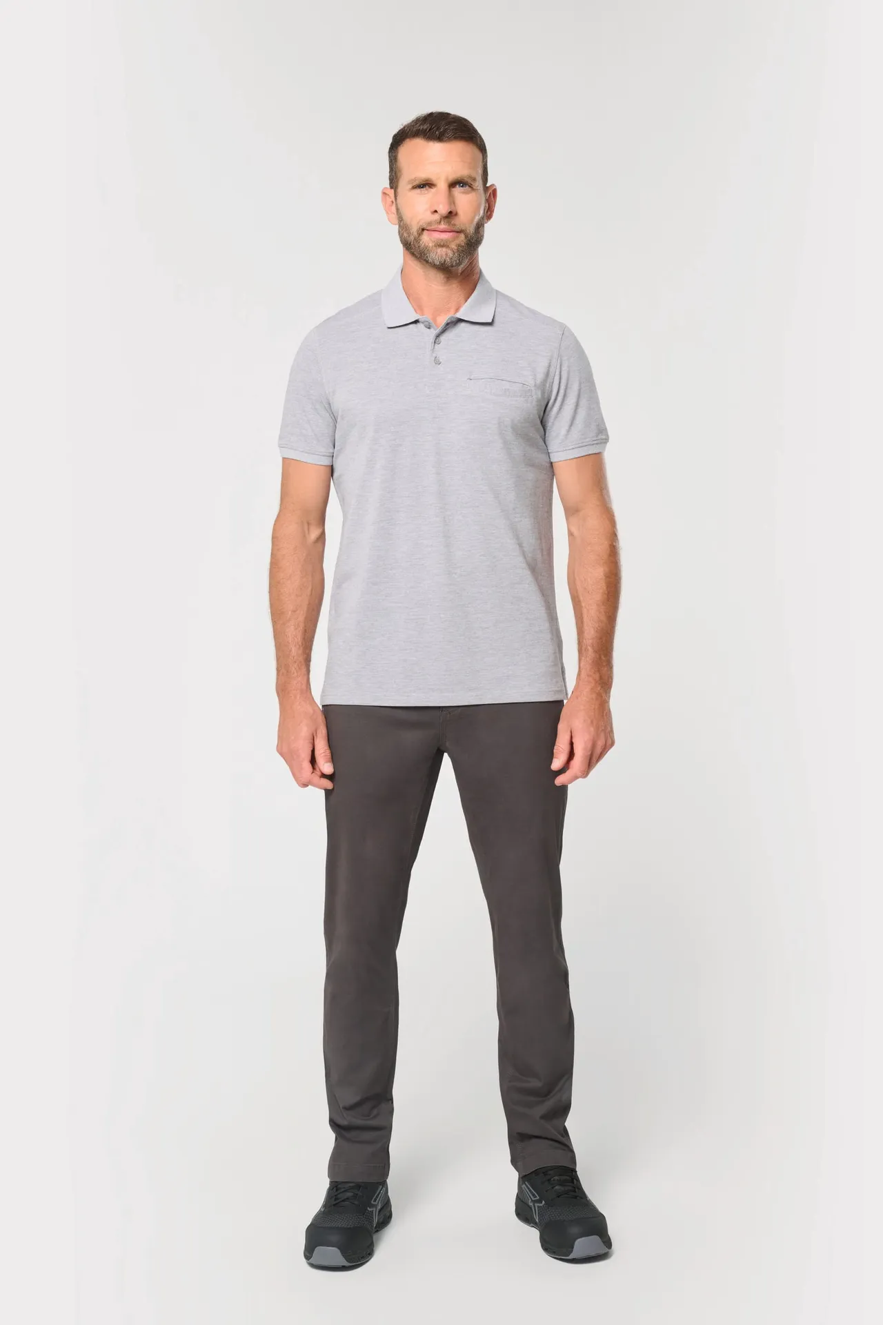 Bio-Baumwolle Unisex-Poloshirt mit Brusttasche