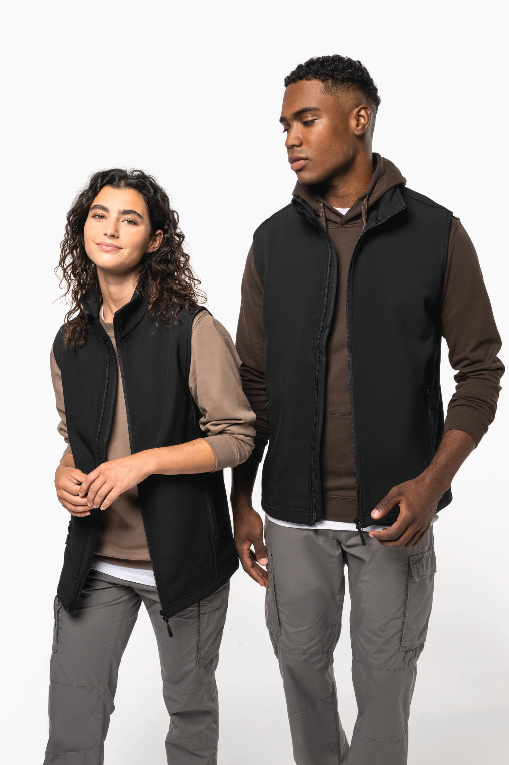 Zweilagiger, umweltfreundlicher Unisex-Softshell-Bodywärmer