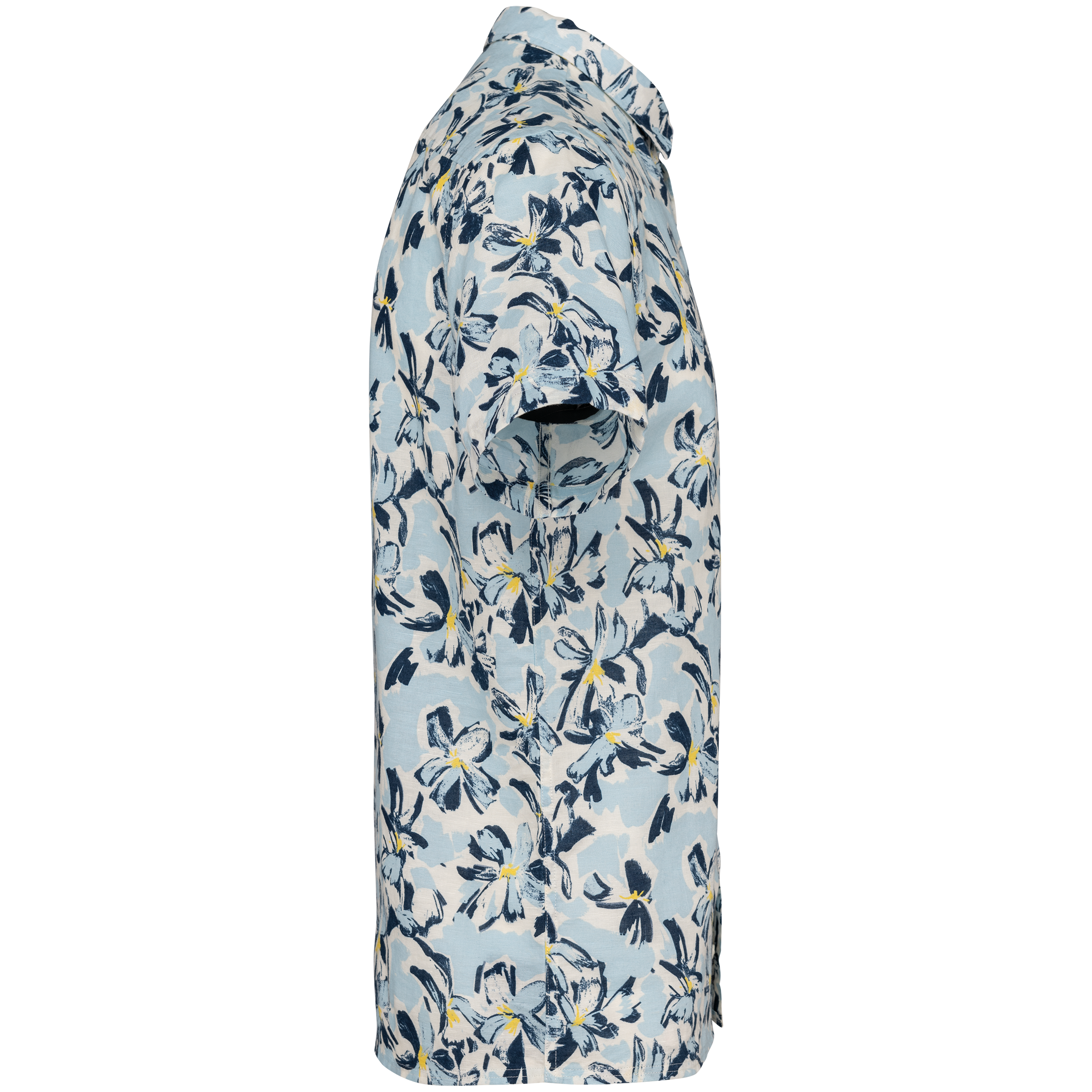 Umweltfreundliches Herrenhemd mit Pflanzenmotiven