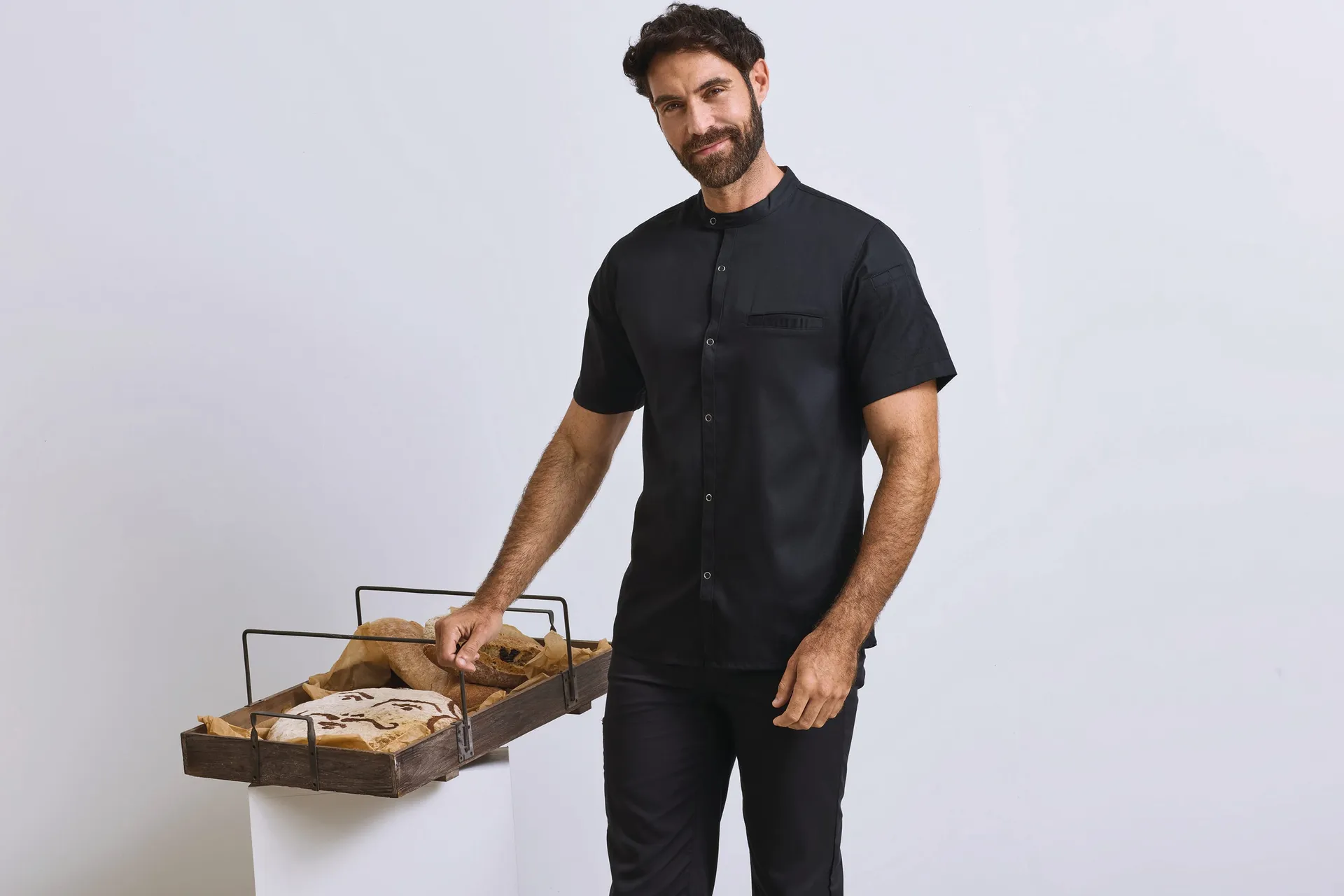 Chef-Kochjacke mit kurzen Ärmeln