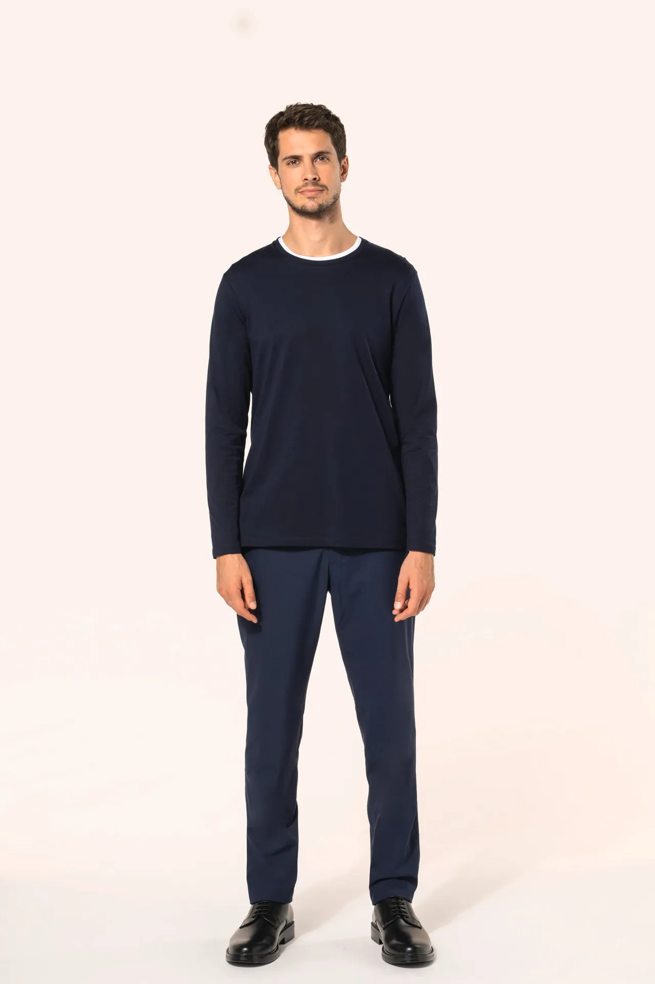 Supima® Herren-T-Shirt mit Rundhalsausschnitt und langen Ärmeln