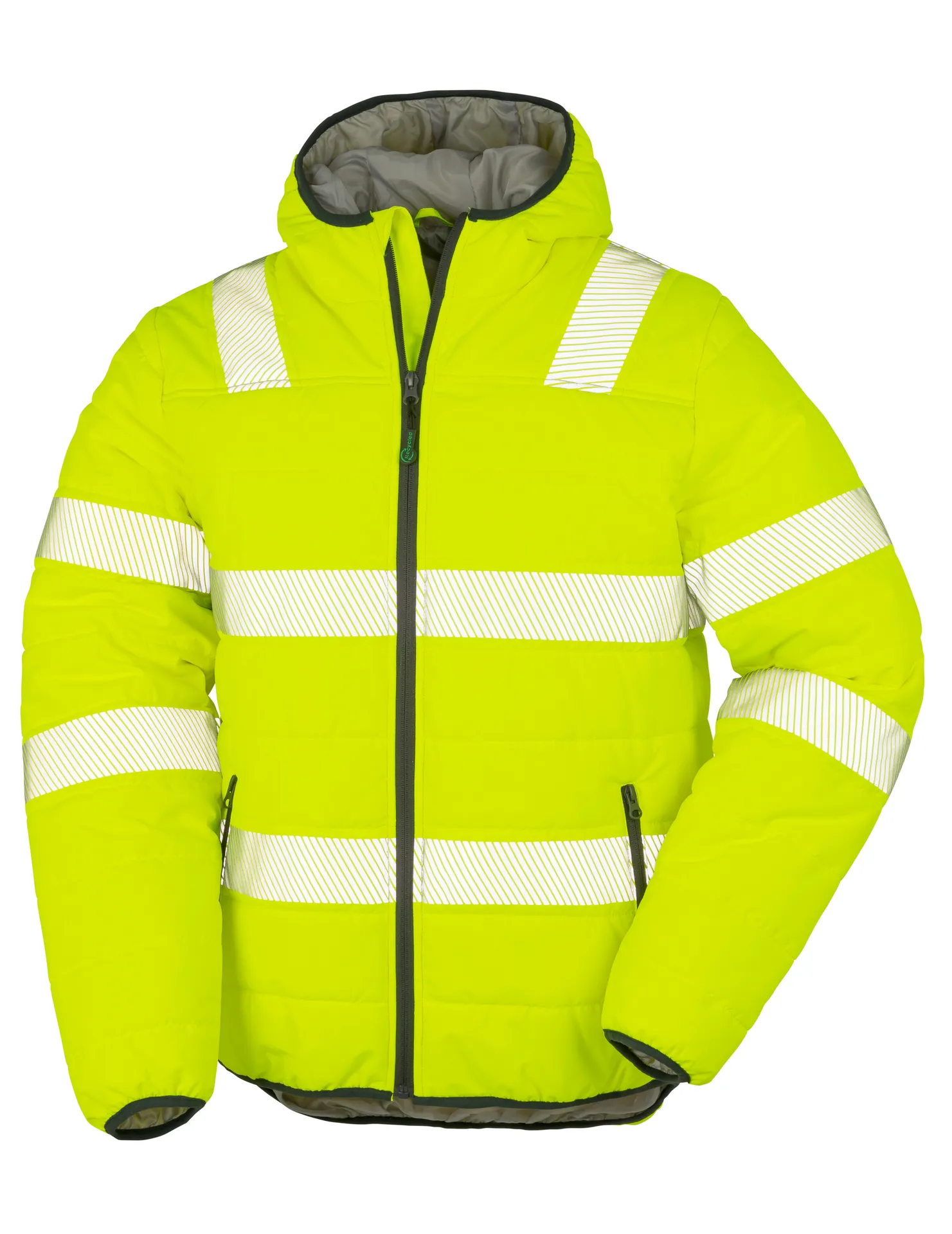 Sicherheitsjacke aus wattiertem, recyceltem Ripstop