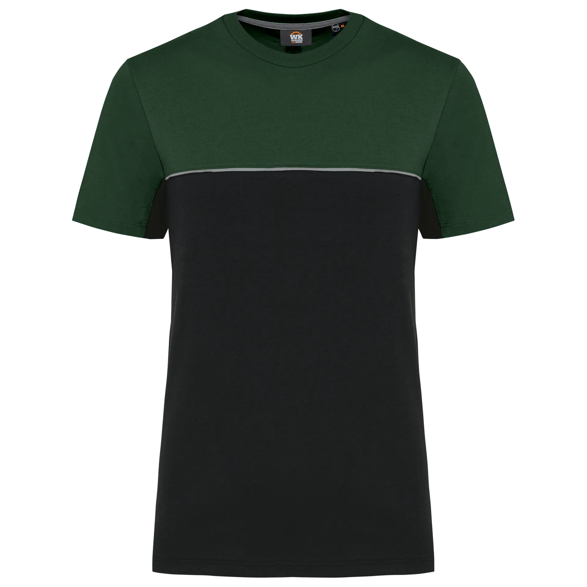 Zweifarbiges umweltfreundliches Unisex-T-Shirt mit kurzen Ärmeln