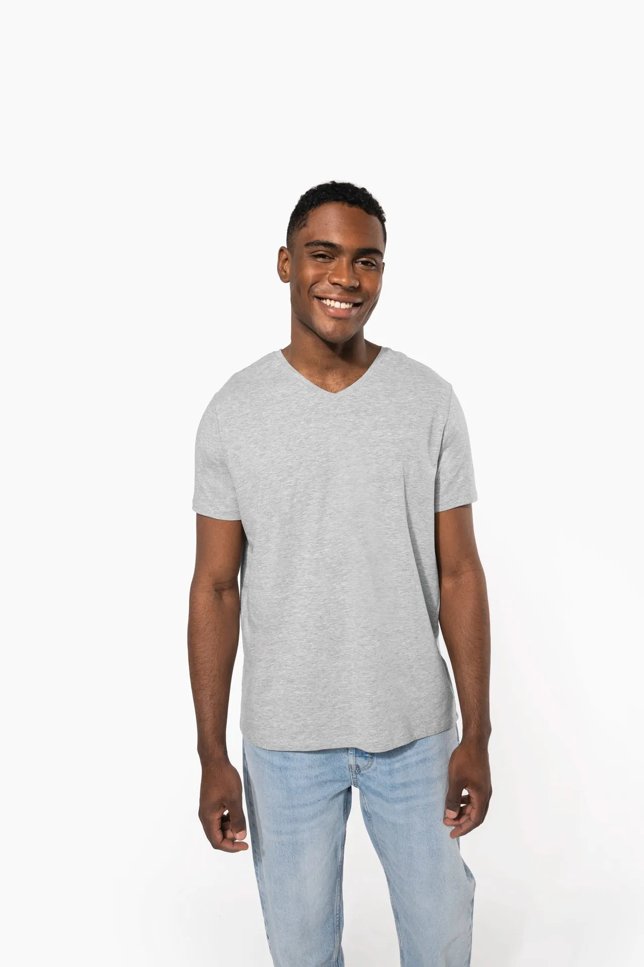 Kurzarm-T-Shirt mit V-Ausschnitt