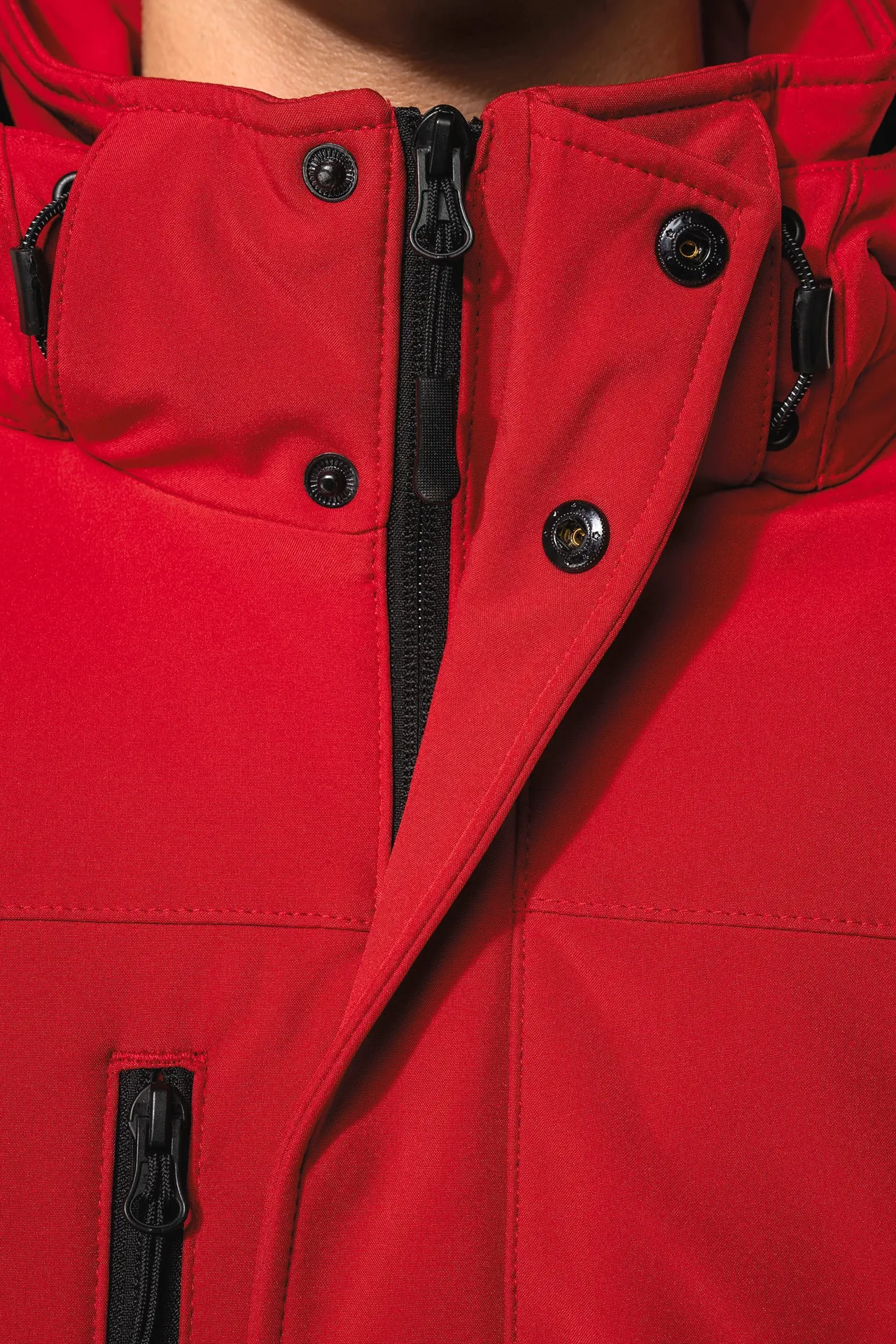 Herrenparka Softshell wattiert mit Kapuze