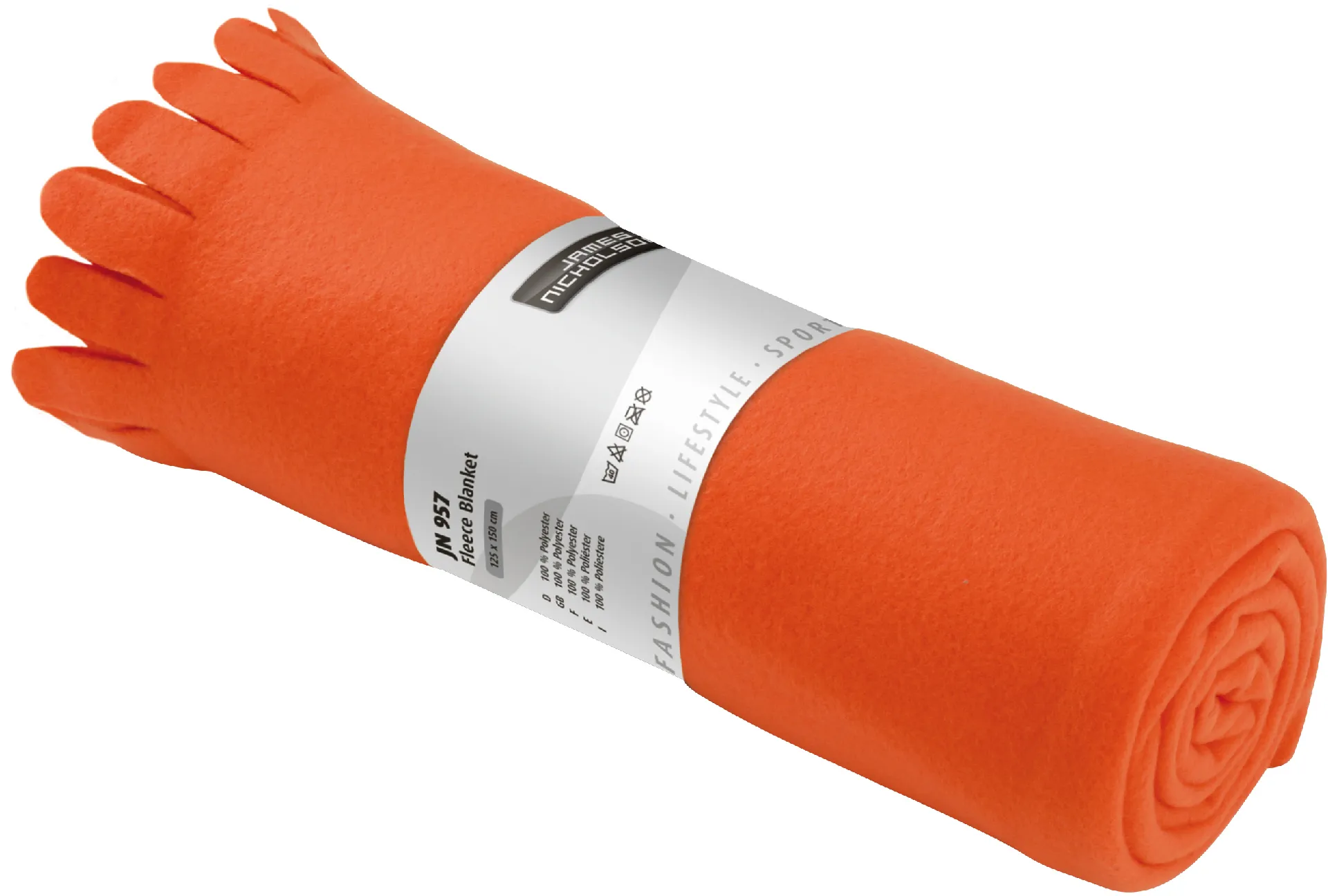 JN957 Fleece-Decke mit Fransen