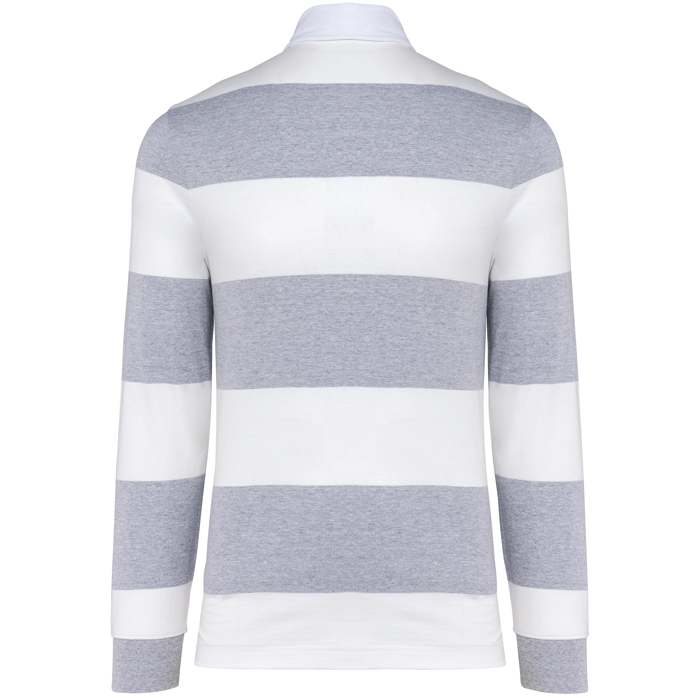 Gestreiftes Polohemd mit langen Ärmeln, Unisex