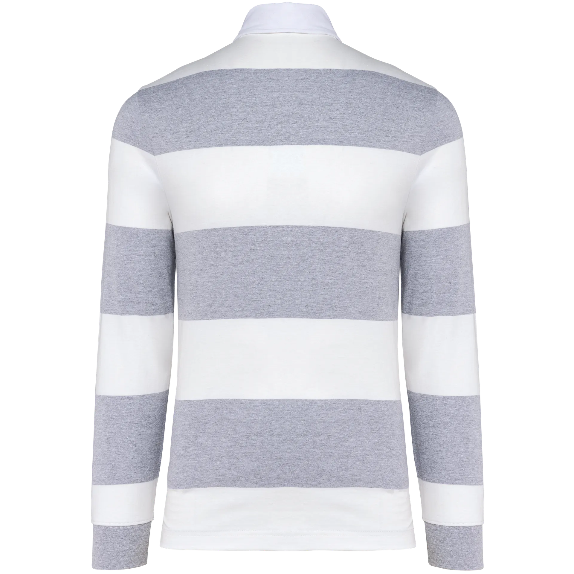 Gestreiftes Polohemd mit langen Ärmeln, Unisex