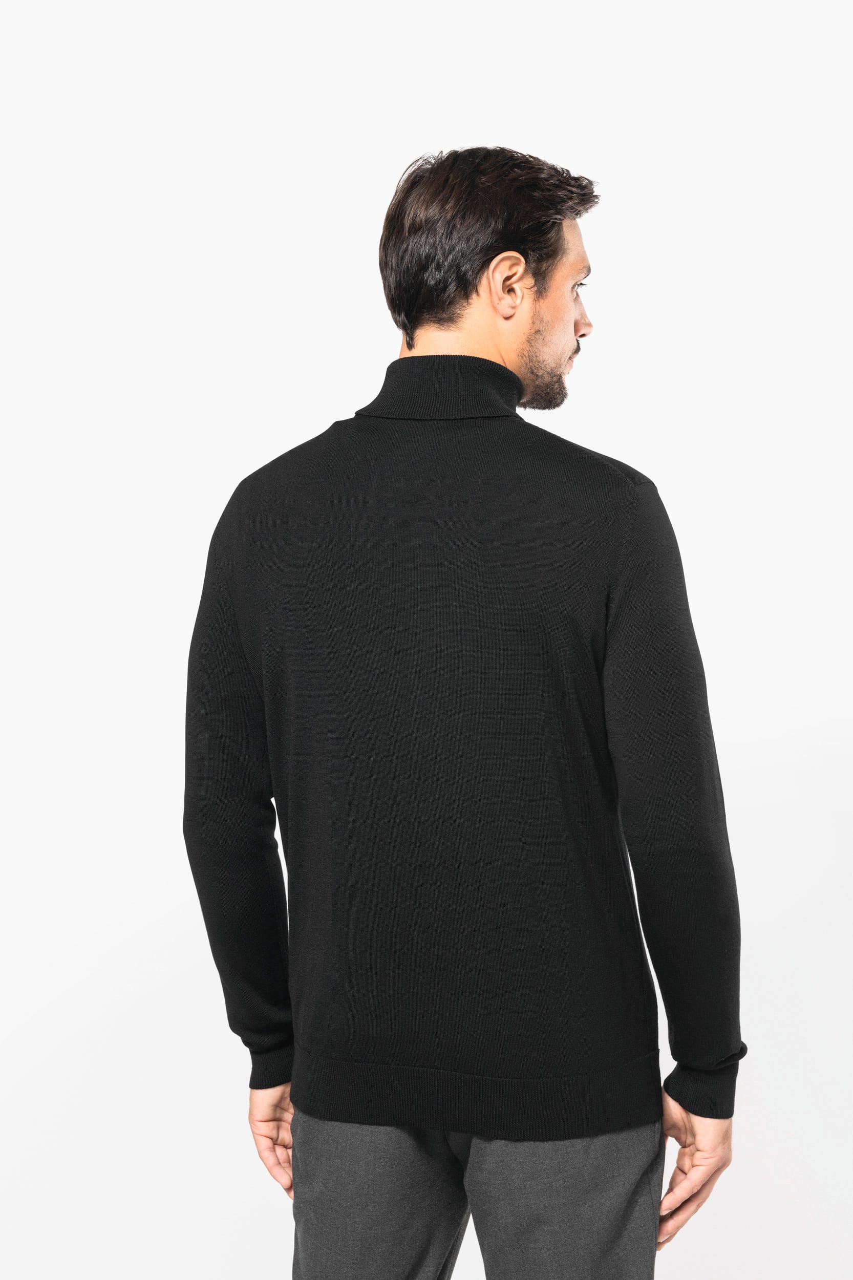 Merino-Herrenpullover mit Rollkragen