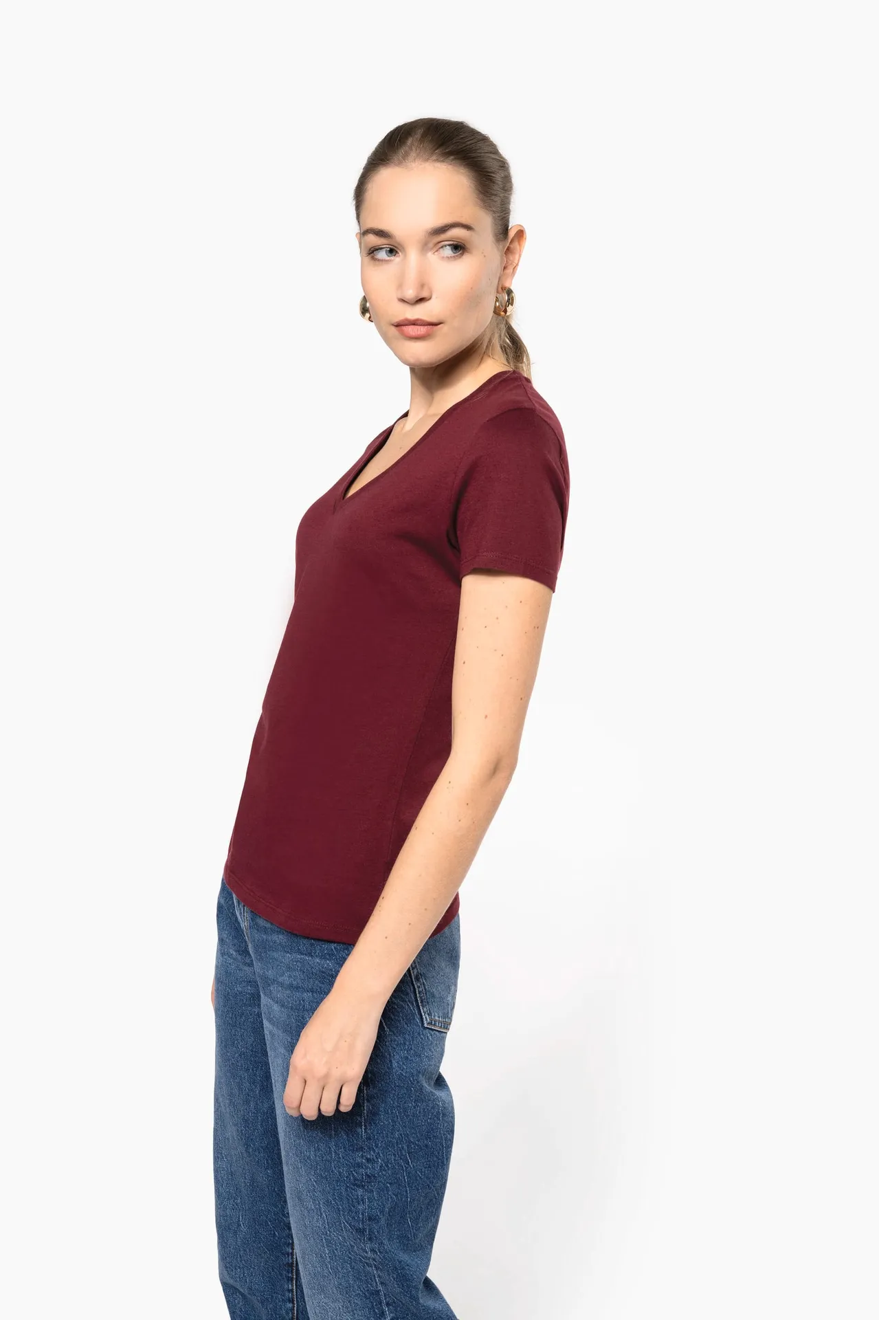 Damen-T-Shirt BIO150 IC mit V-Ausschnitt