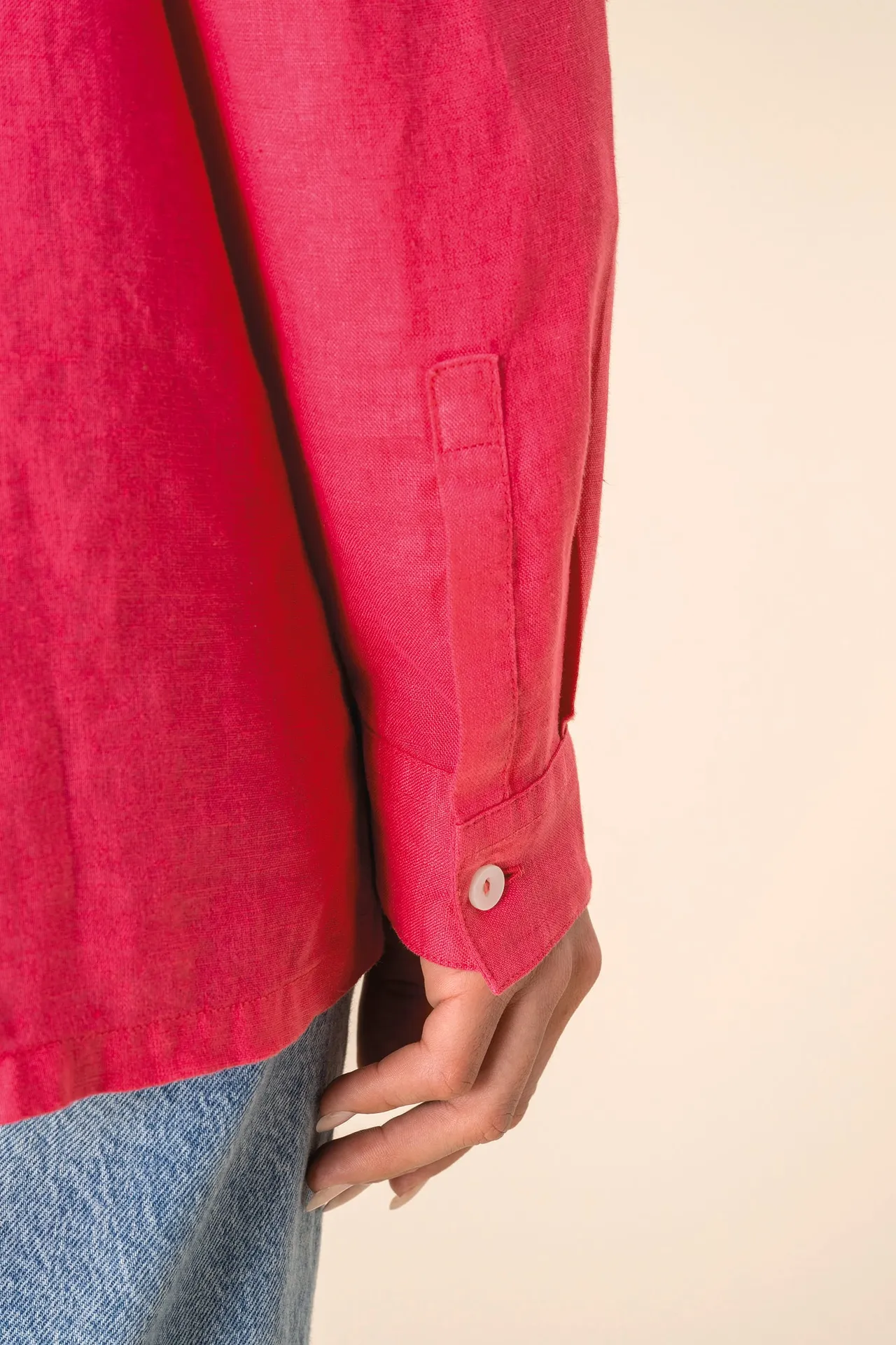 Oversize-Leinenhemd für Damen