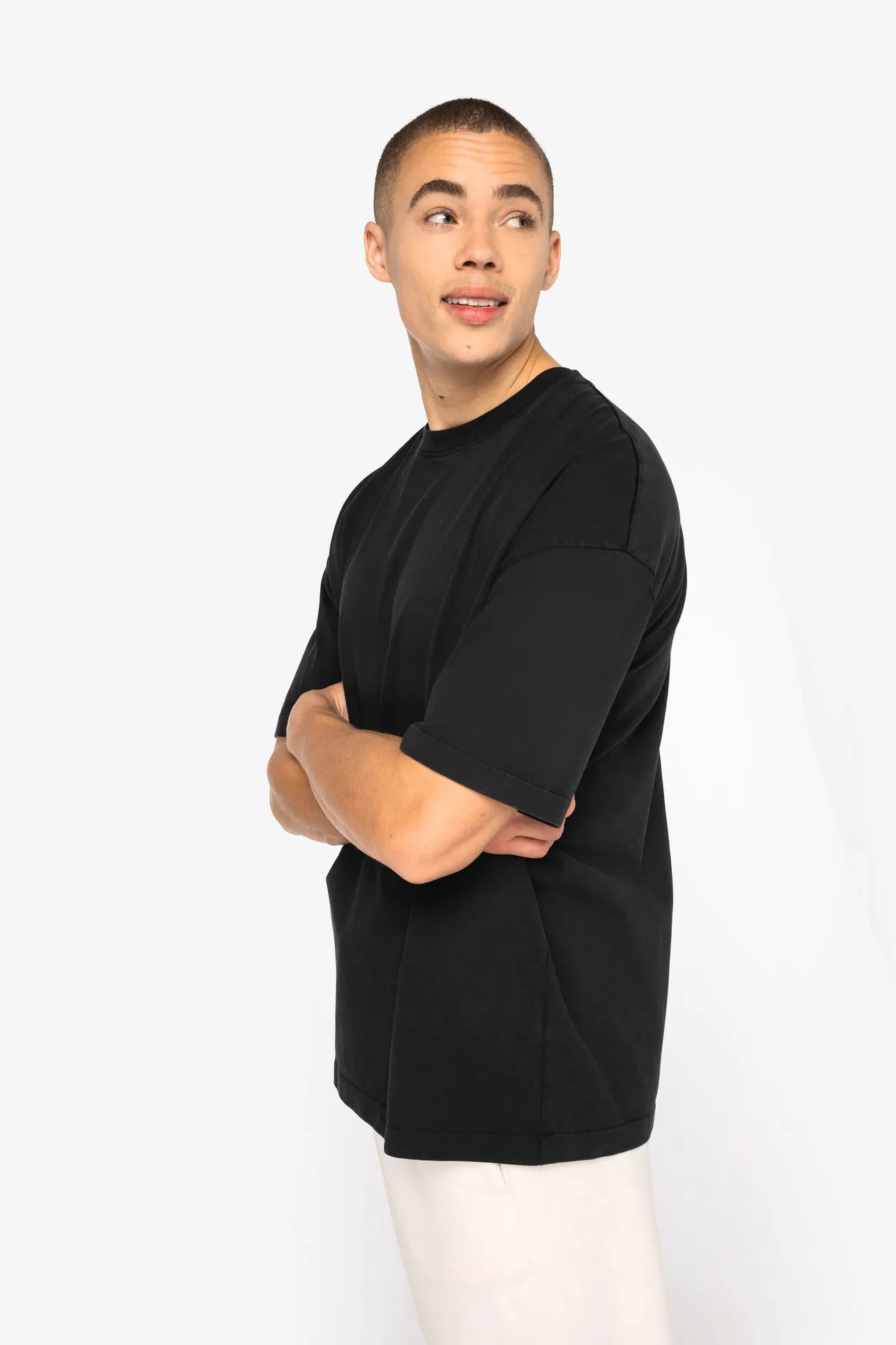 Ausgewaschenes umweltfreundliches Oversize Herren T-Shirt