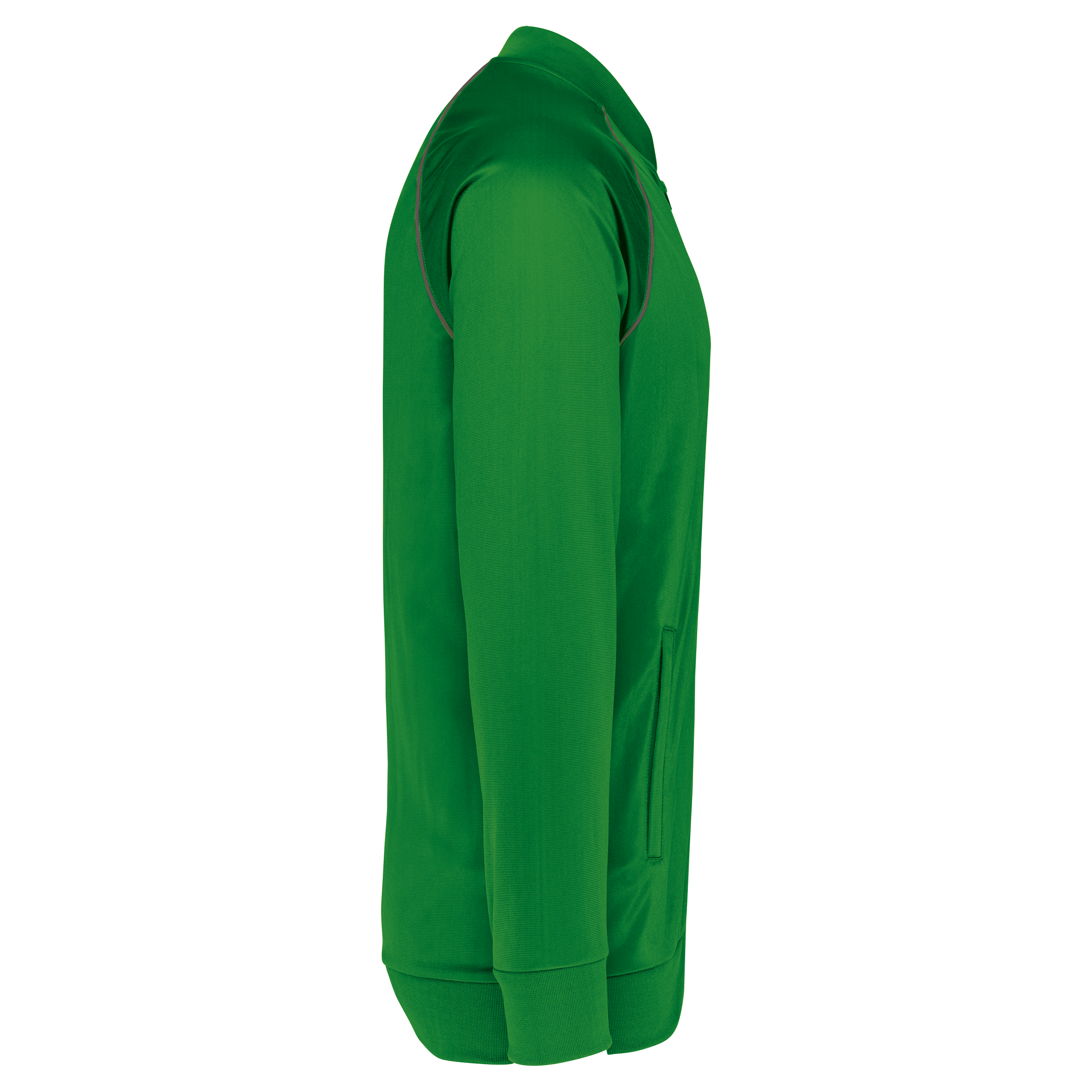 Unisex-Trainingsjacke mit Reißverschluss und Paspel