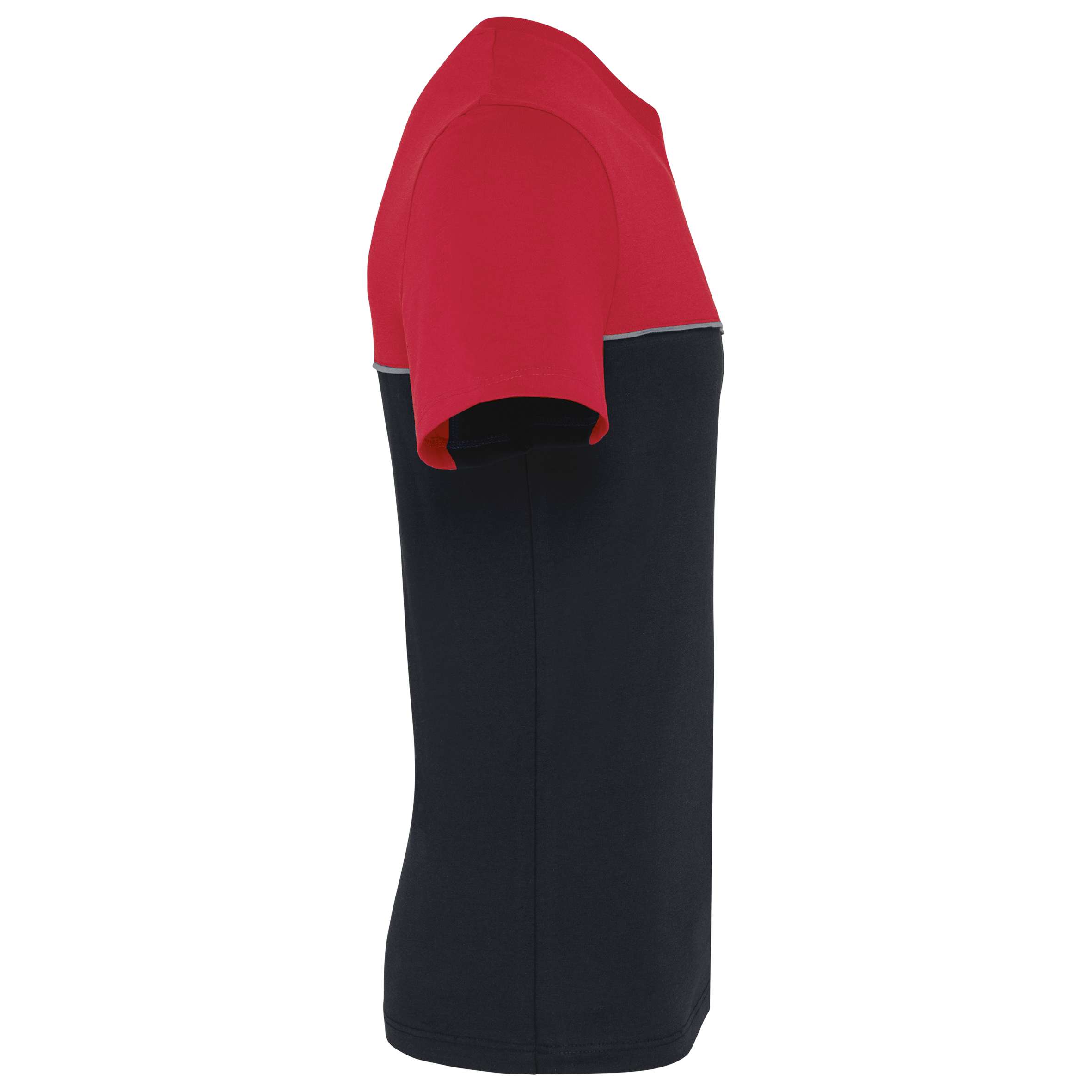 Zweifarbiges umweltfreundliches Unisex-T-Shirt mit kurzen Ärmeln