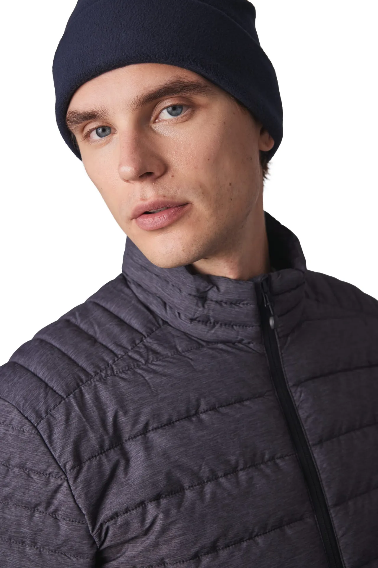 Recycelte Mütze aus Mikrofleece mit Umschlag