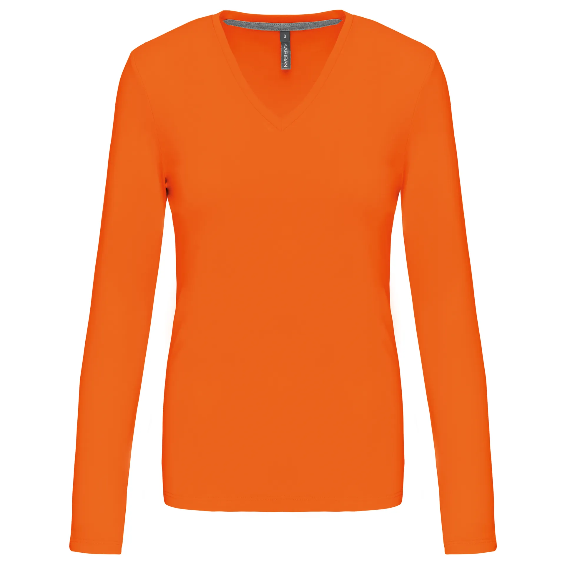 Damen-Langarmshirt mit V-Ausschnitt