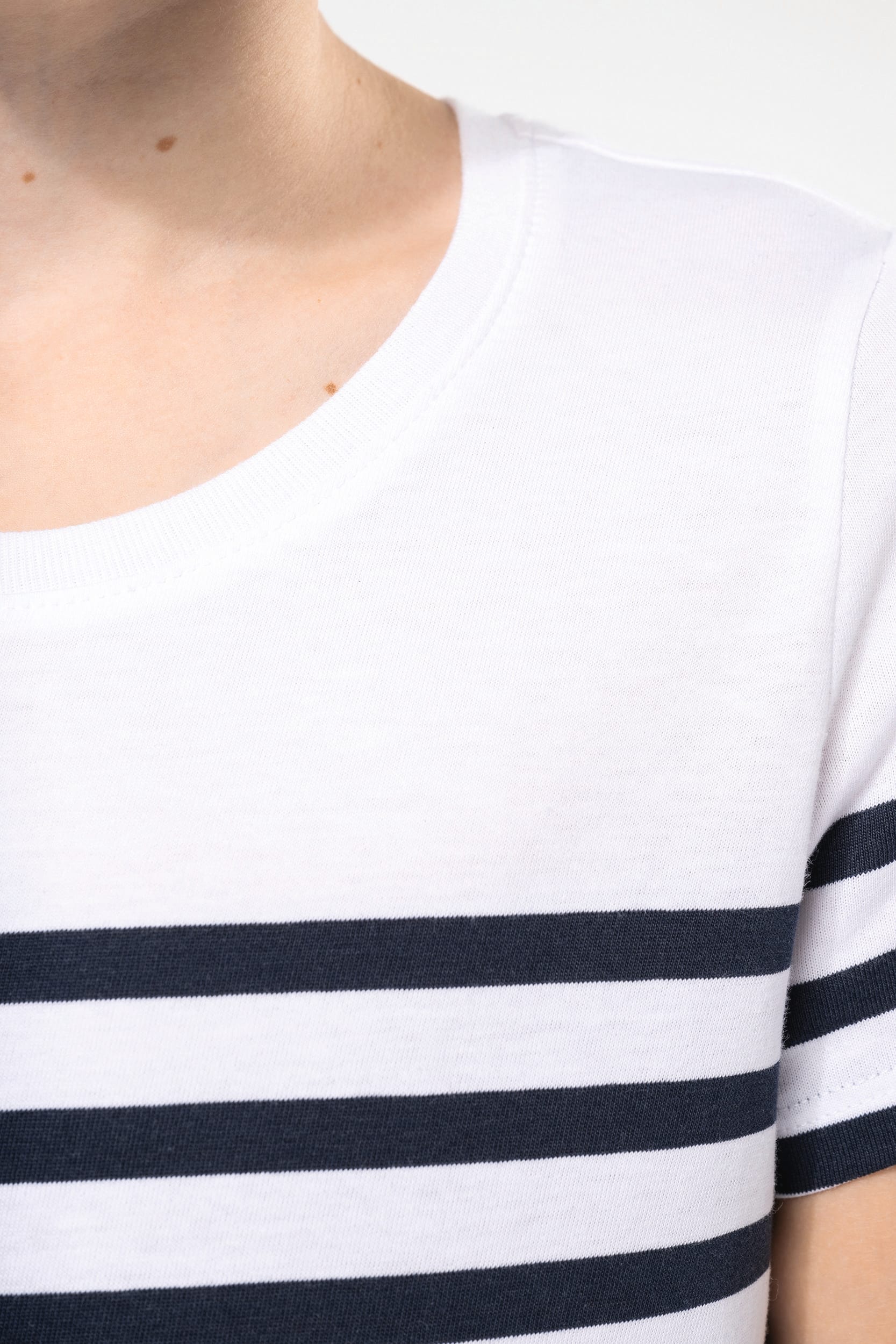 T-Shirt im Marine-Stil mit Rundhalsausschnitt Bio Kinder