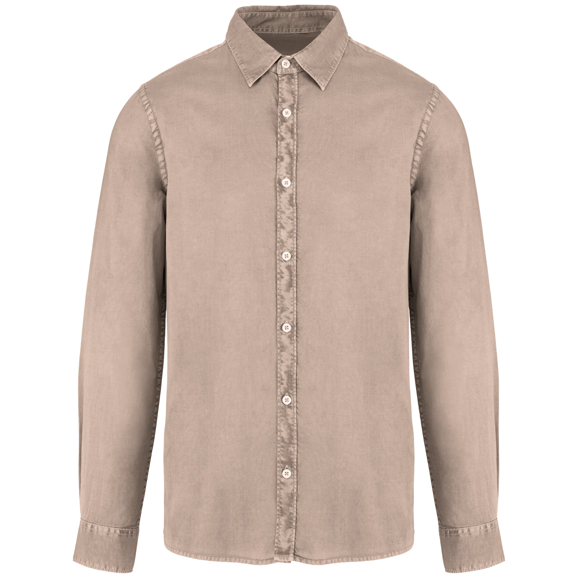 Umweltfreundliches ausgewaschenes Herrenhemd
