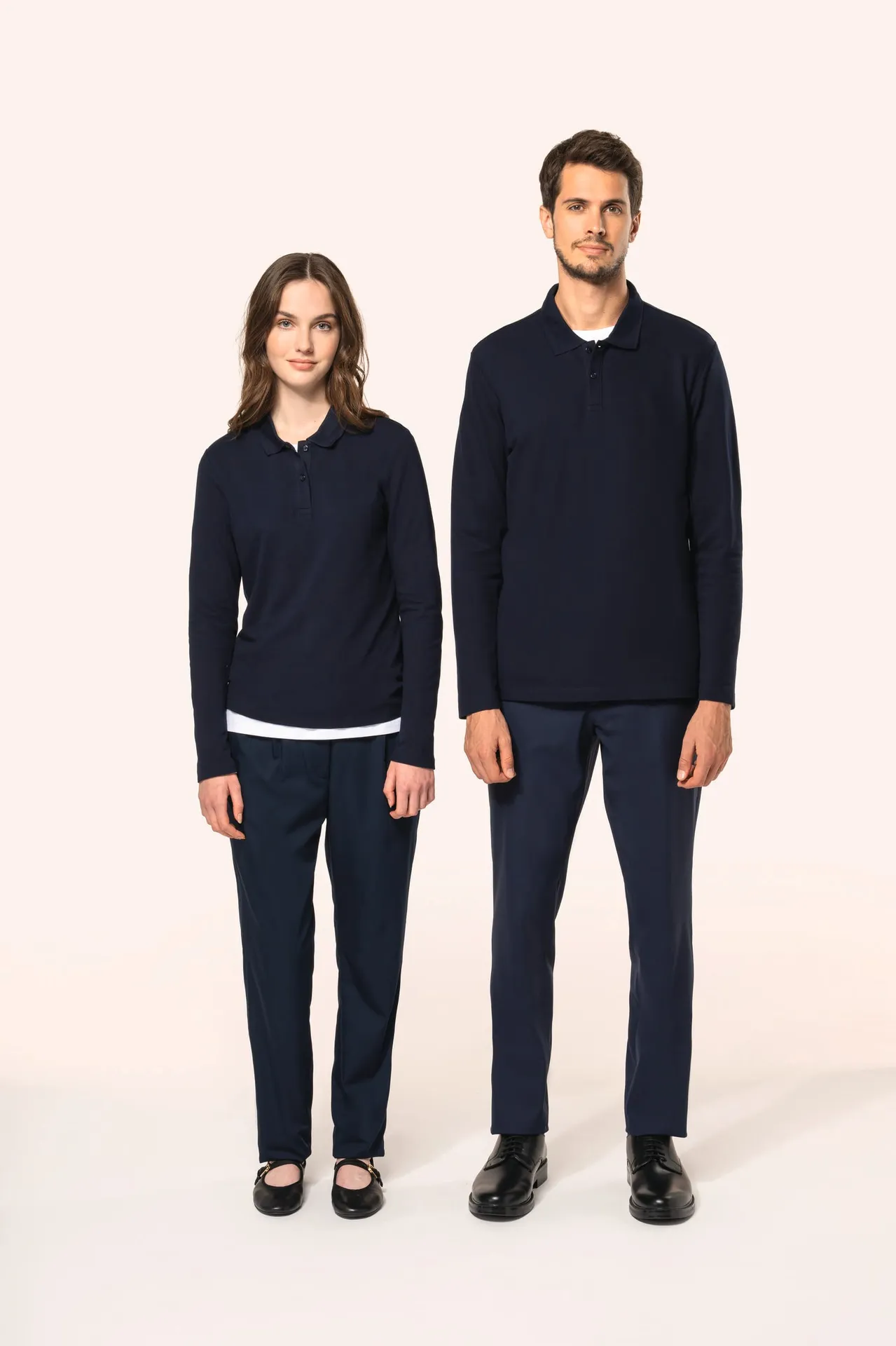 Supima® Herren-Polohemd mit langen Ärmeln