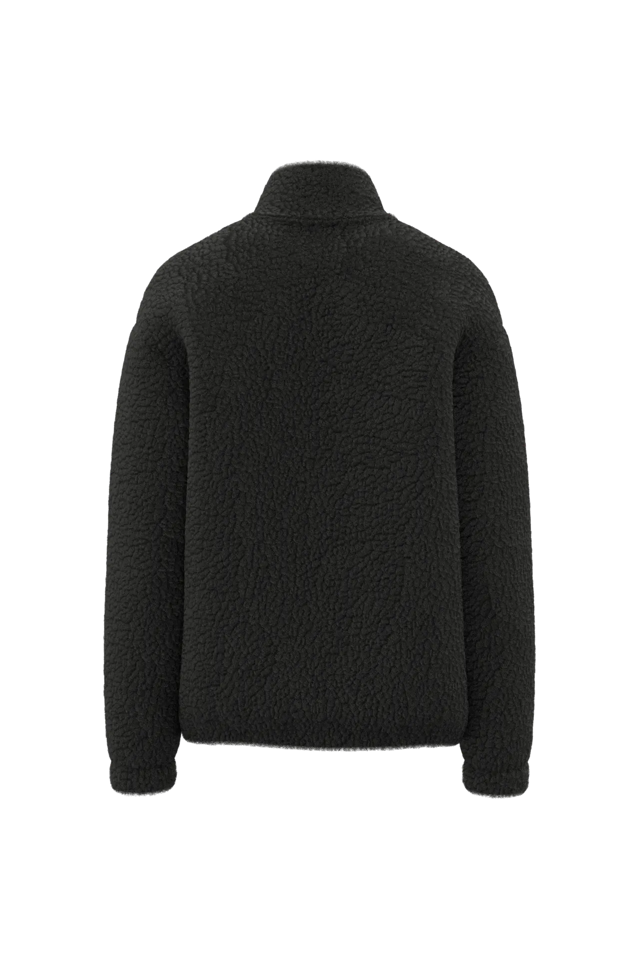 Unisex-Sweatshirt aus Sherpa mit Reißverschluss und überschnittenen Schultern