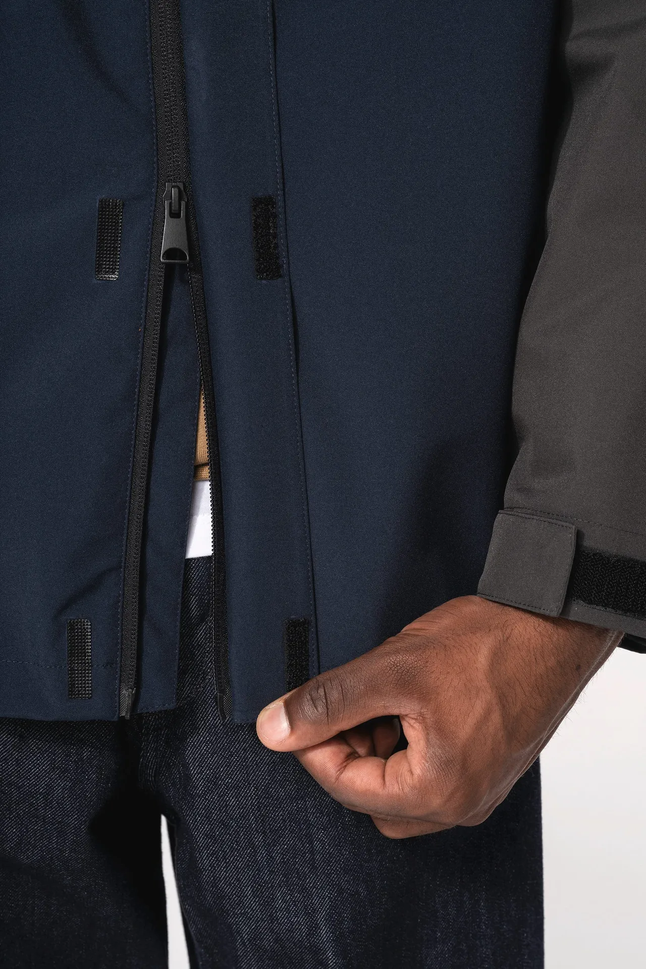 Wasserdichter 3-in-1-Unisex-Parka mit zweifarbiger Kapuze