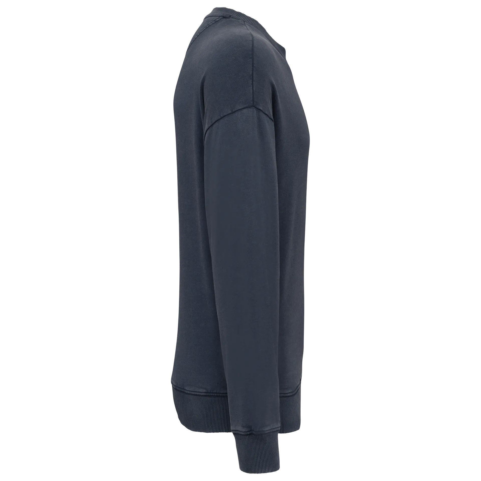 Ausgewaschenes umweltfreundliches Oversize Unisex-Sweatshirt mit Rundhalsausschnitt