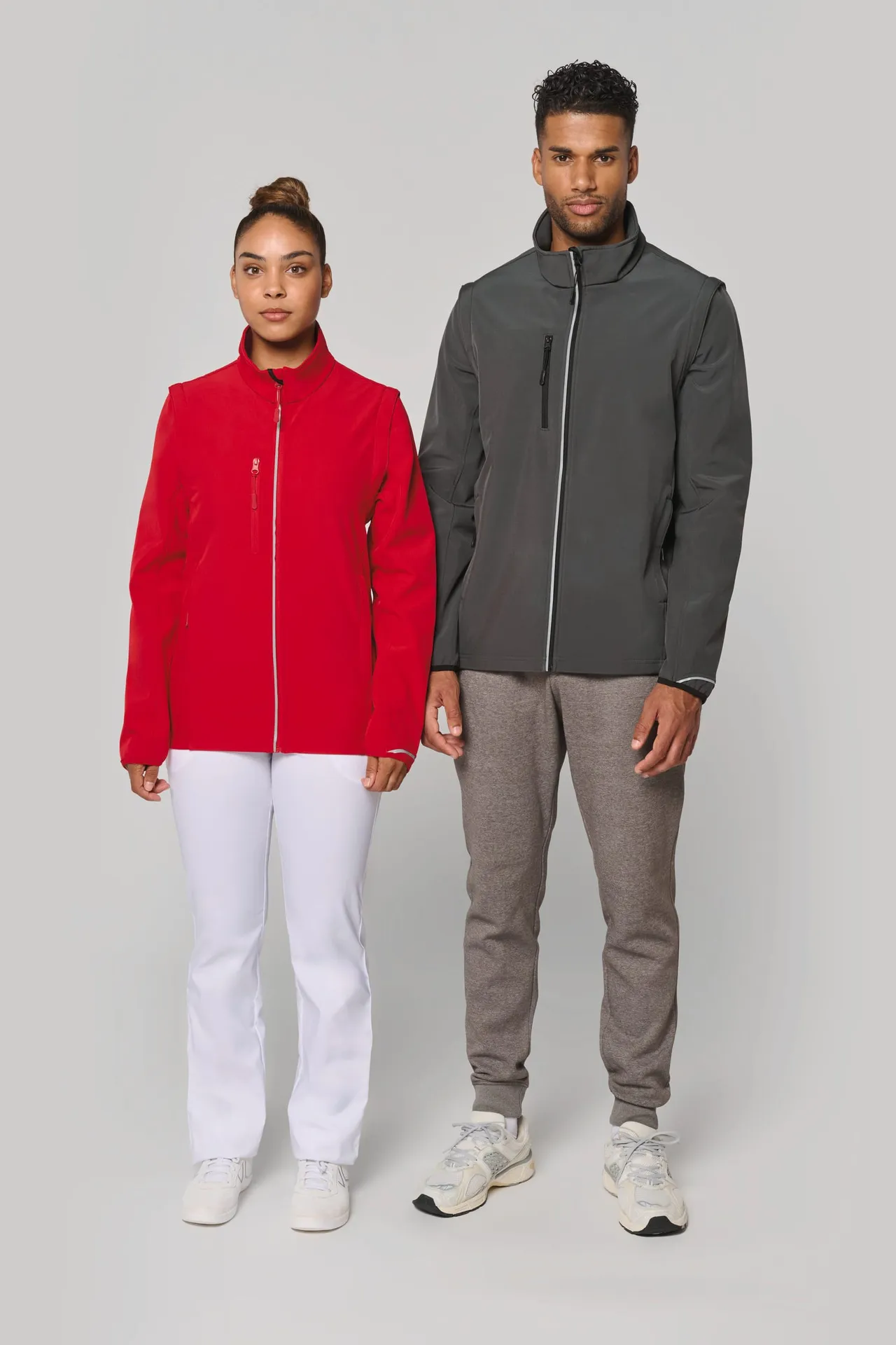 Softshelljacke mit abnehmbaren Ärmeln