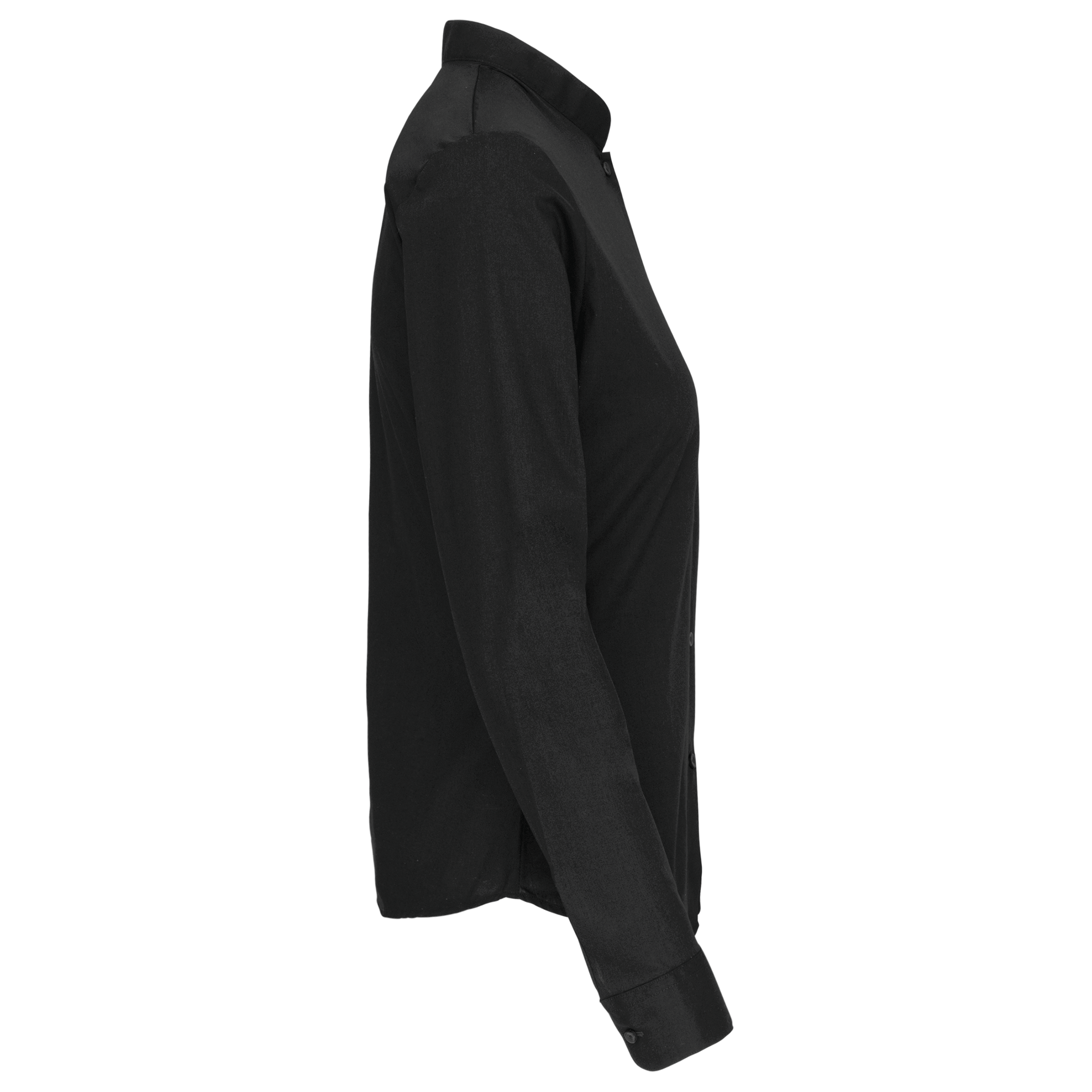 Damen hemdbluse mao-kragen langarm