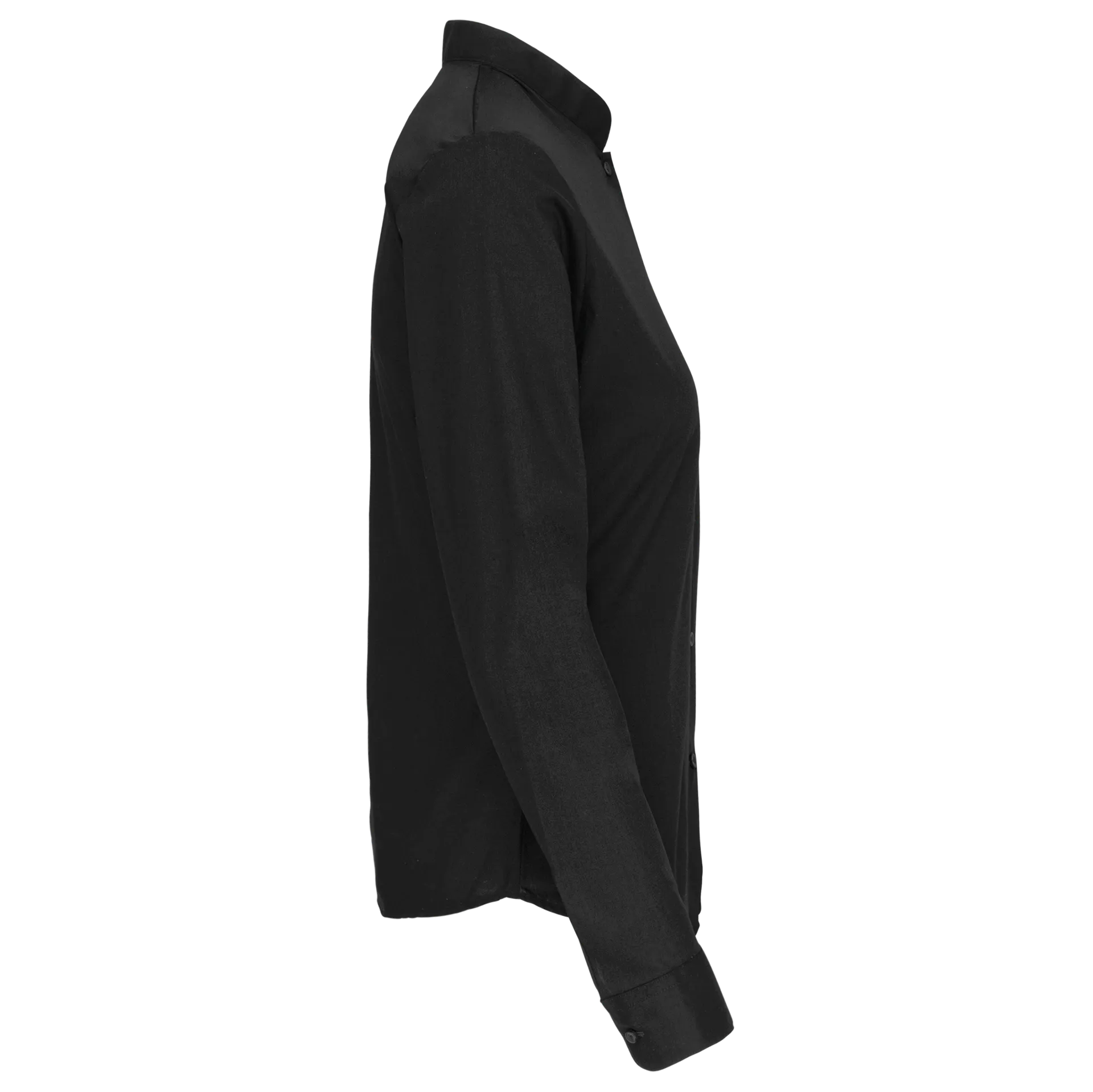 Damen hemdbluse mao-kragen langarm