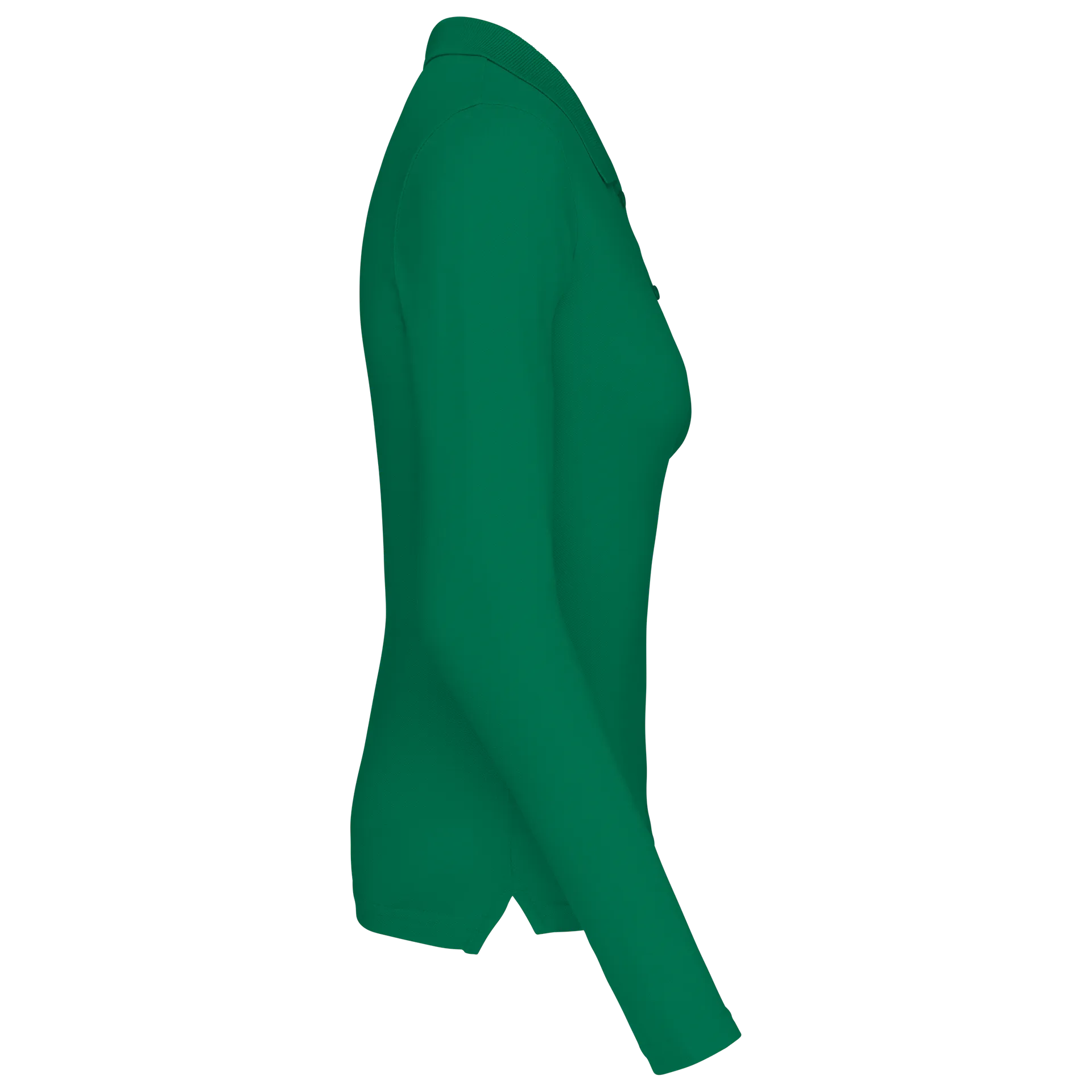 Damen Langarm-Polohemd. Baumwollpiqué