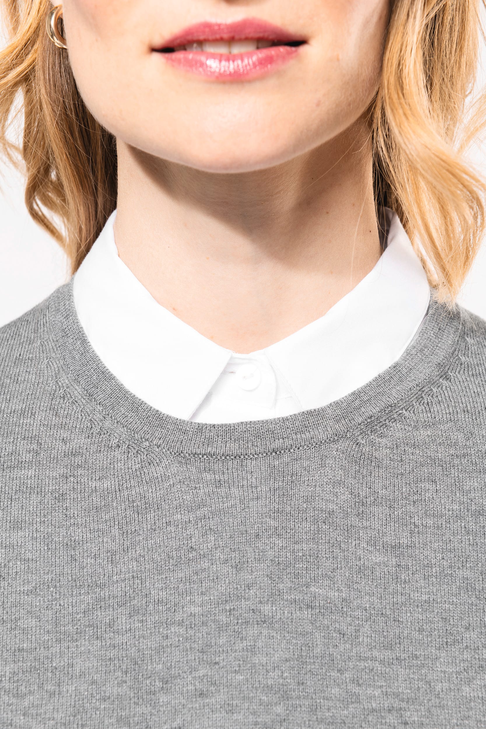 Supima®-Damenpullover mit Rundhalsausschnitt