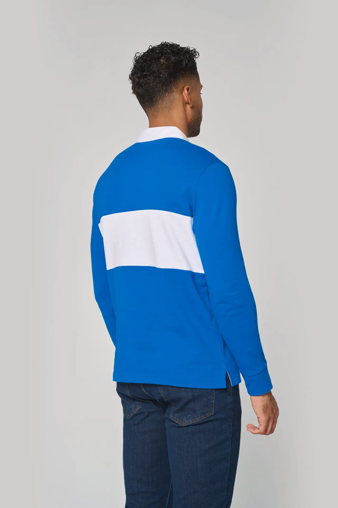 Rugby-Polohemd mit langen Ärmeln