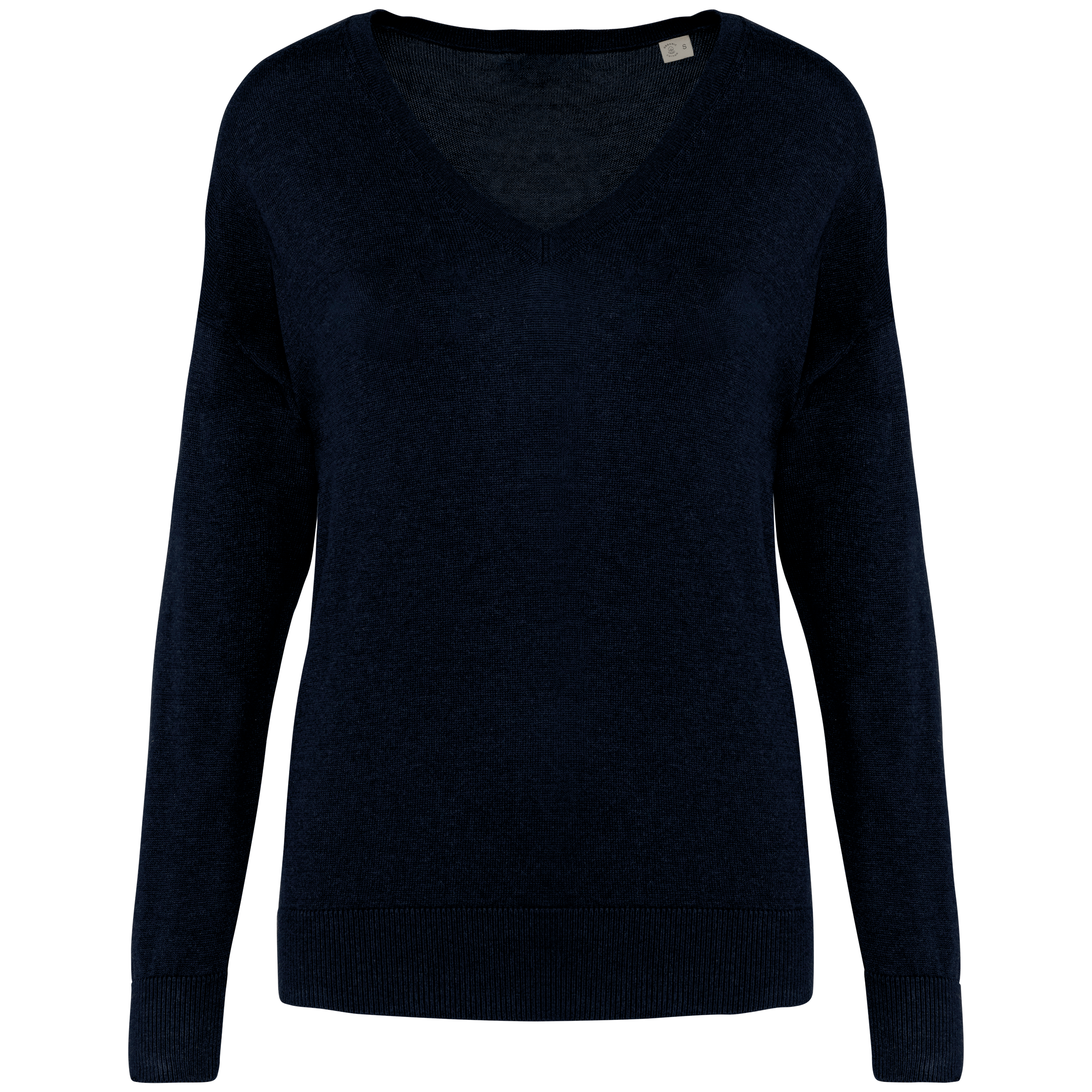 Umweltfreundlicher Damenpullover mit V-Ausschnitt aus Lyocell Umweltfreundlicher Damenpullover mit V-Ausschnitt aus Lyocell