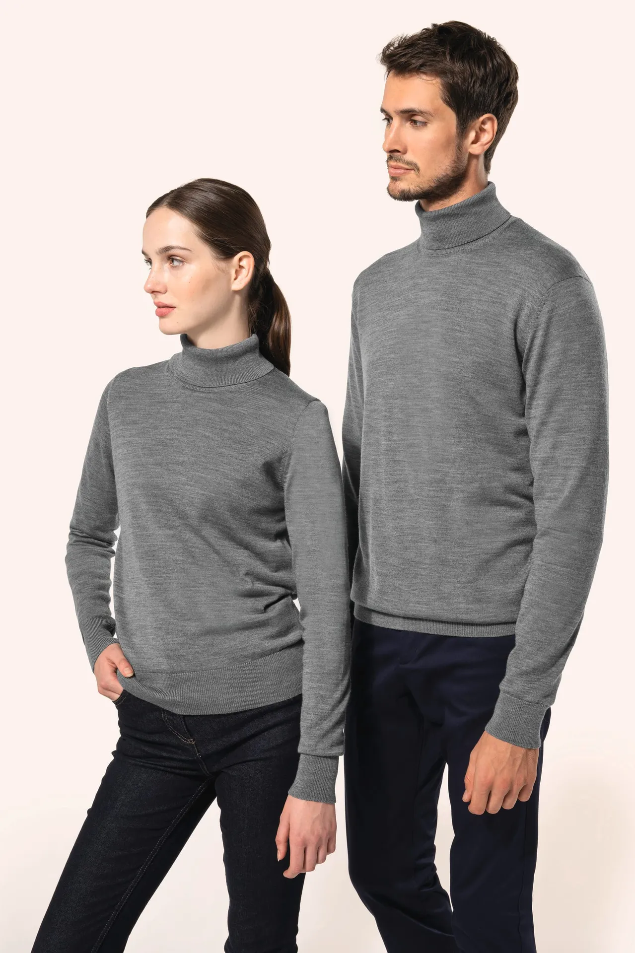 Merino-Damenpullover mit Rollkragen