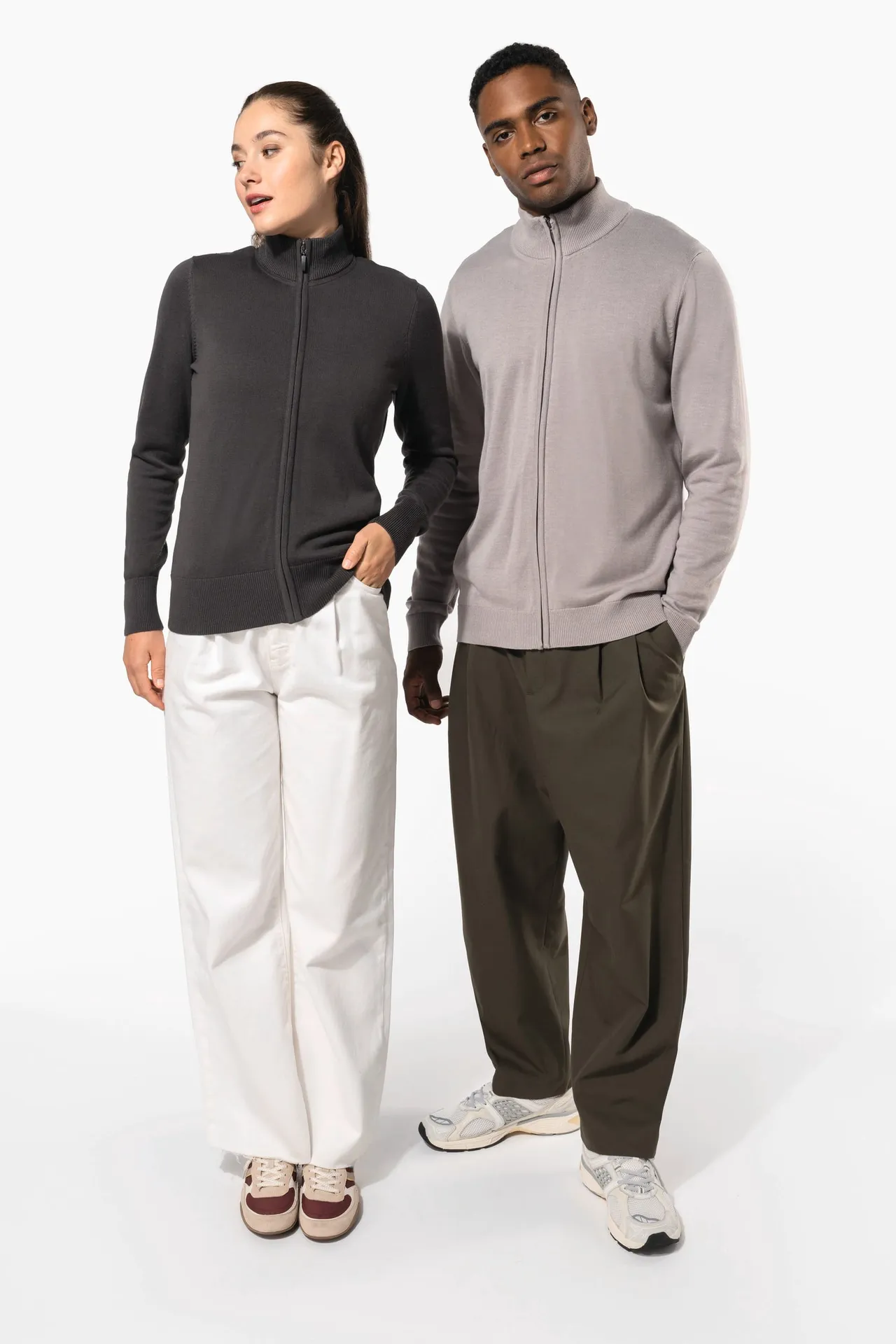 Herren Cardigan mit Reißverschluss