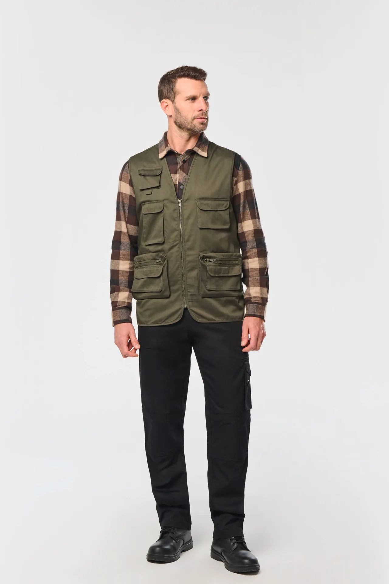 Gefütterte Unisex-Weste aus  Baumwollpolyester