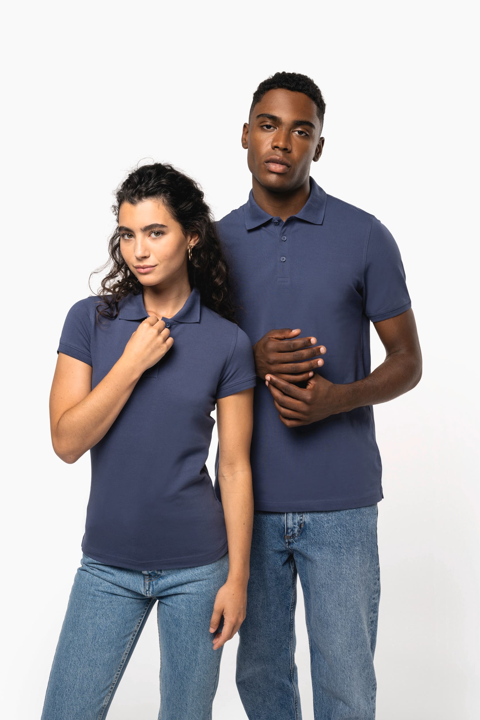 Kurzarm-Polohemd für Damen. Aus Baumwollpiqué