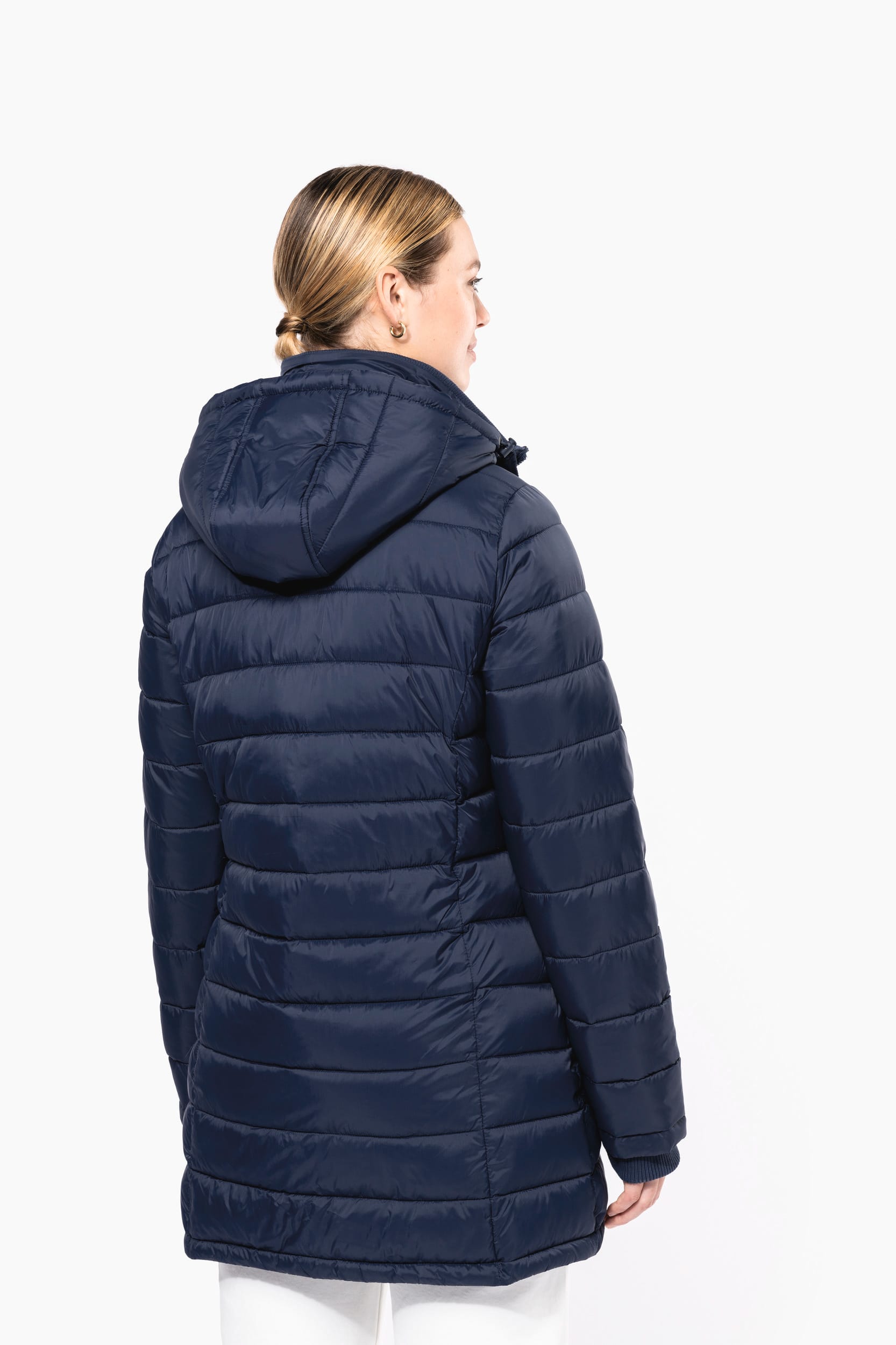 Leichter Damen-Daunenparka mit Kapuze