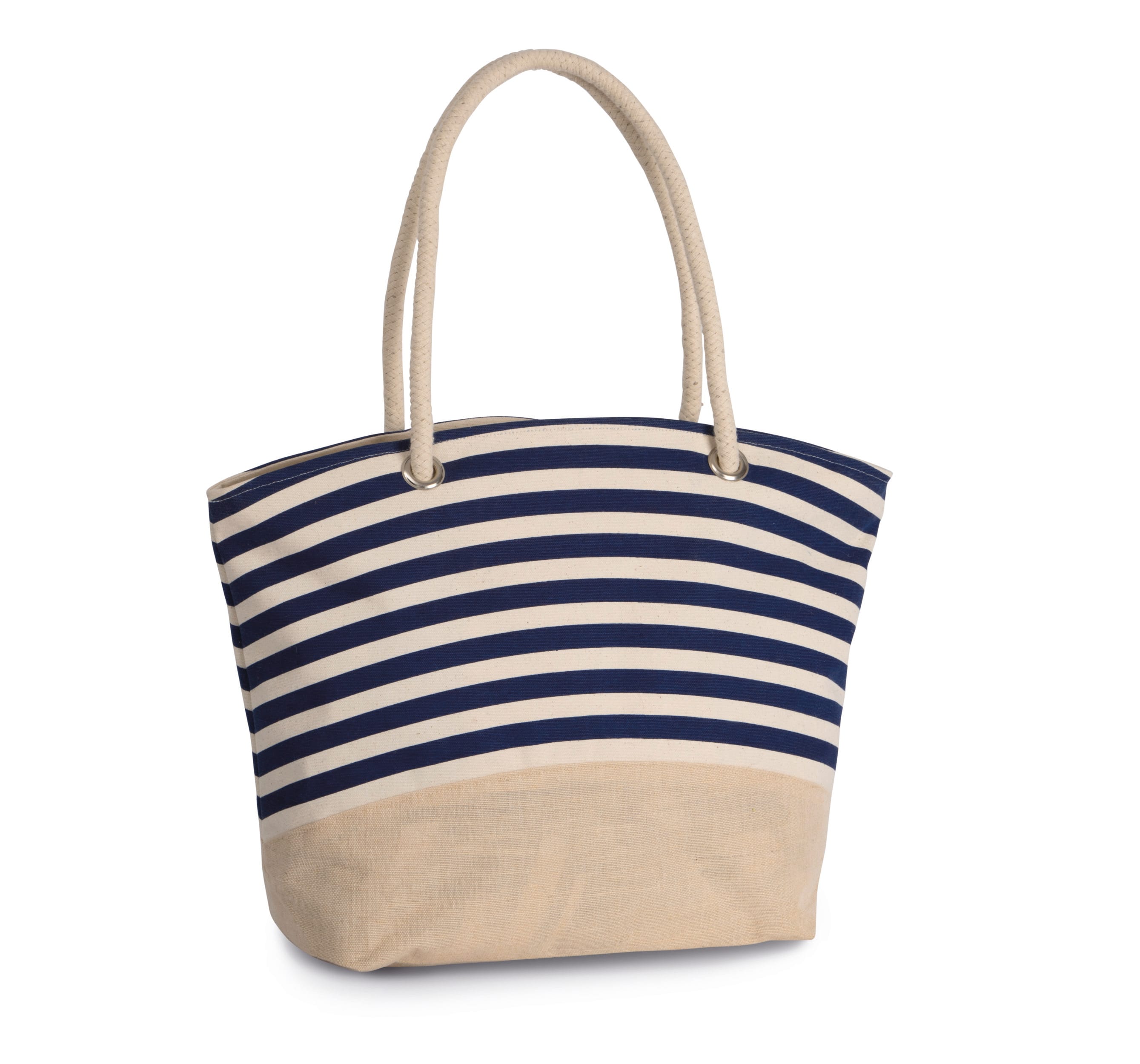 Jute-Shoppingtasche im marinen Stil