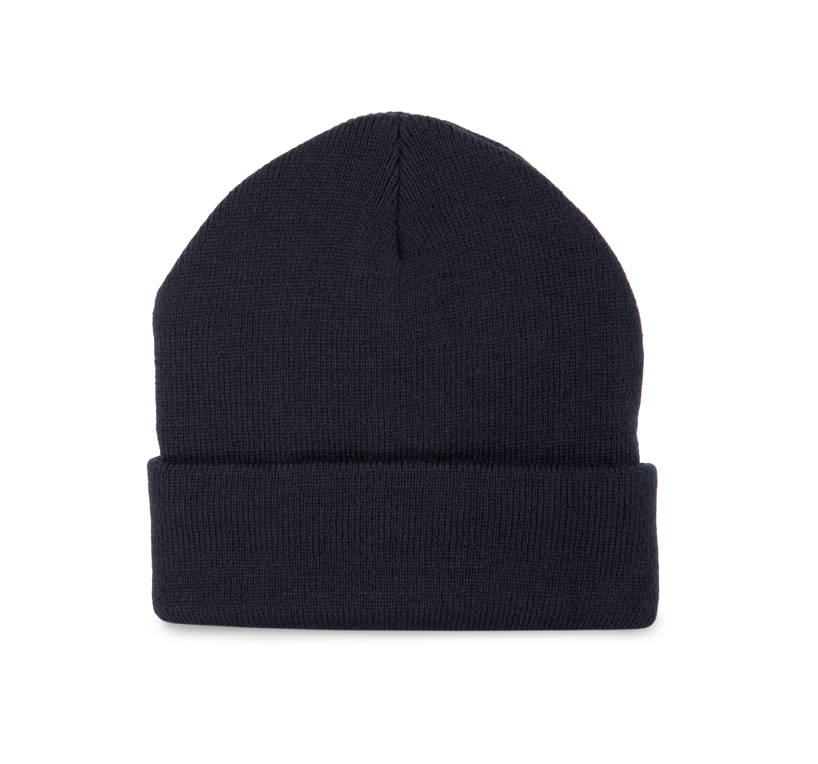 Recycelte Mütze mit Strickumschlag