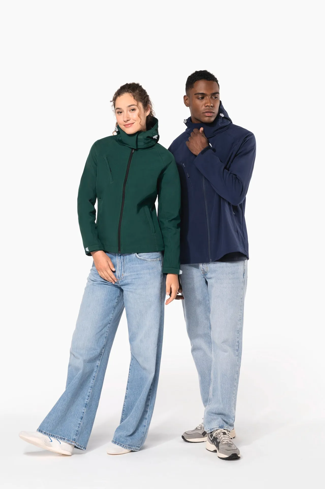 Damen Softshell-Jacke mit Abnehmbare Kapuze