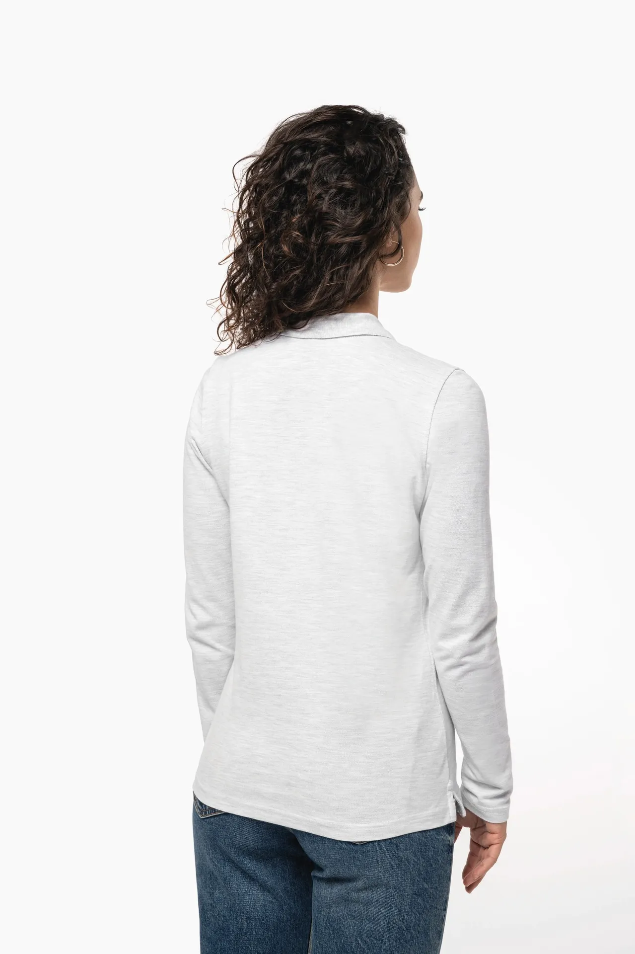 Damen Piqué Poloshirt Langarm