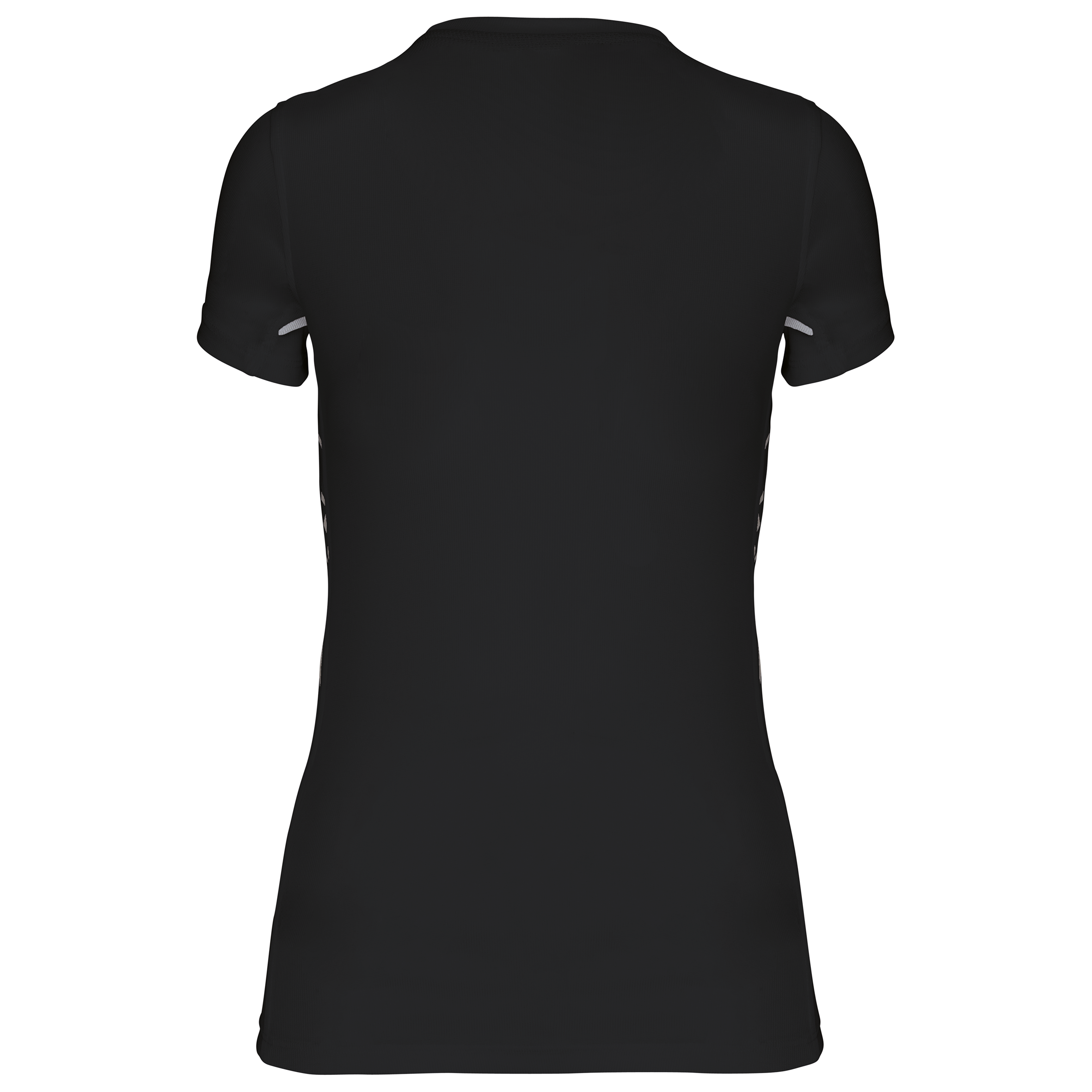 Damen Kurzarm Sport-T-Shirt. Bi-Material