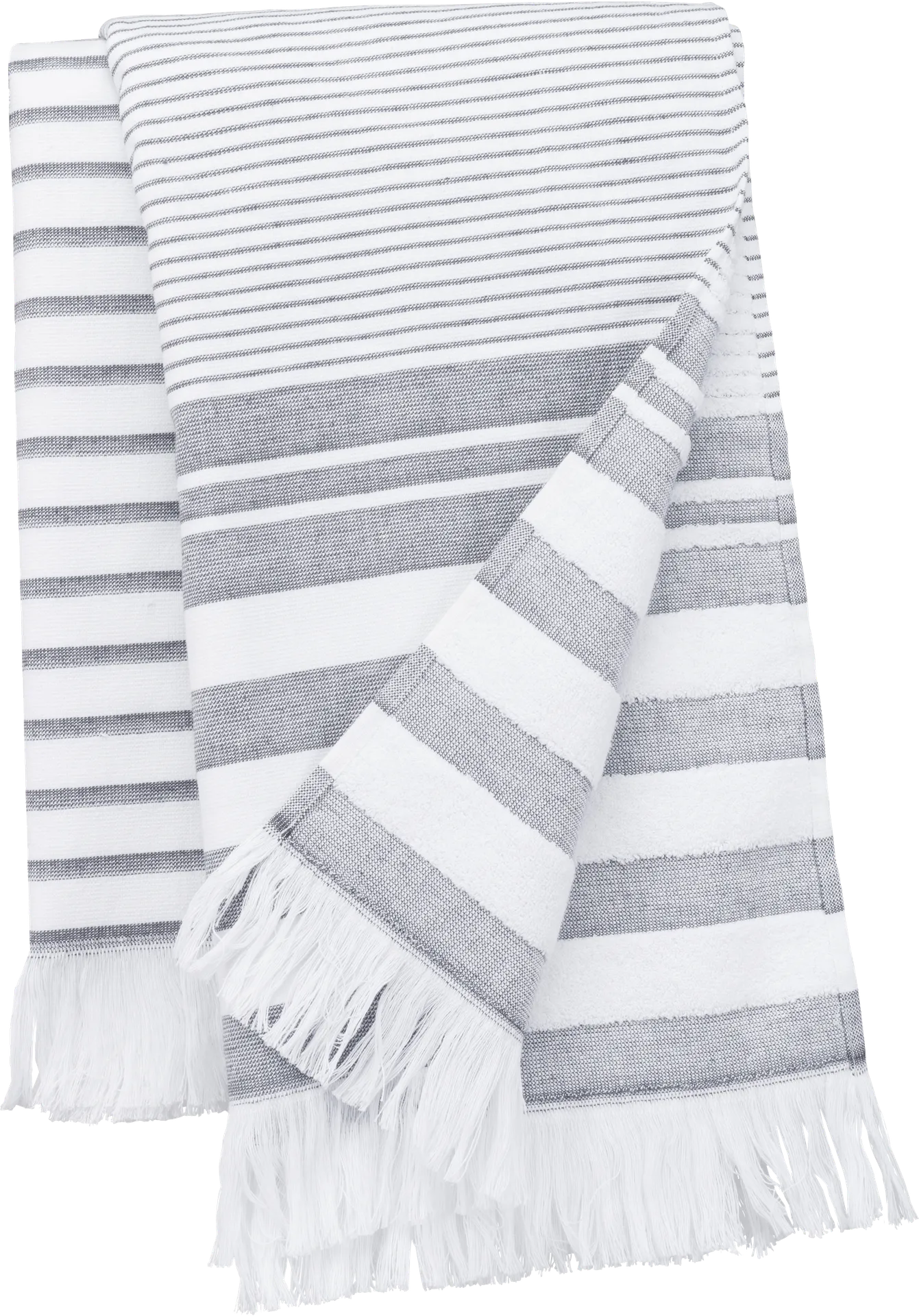 Gestreiftes Fouta-Tuch mit Fransen