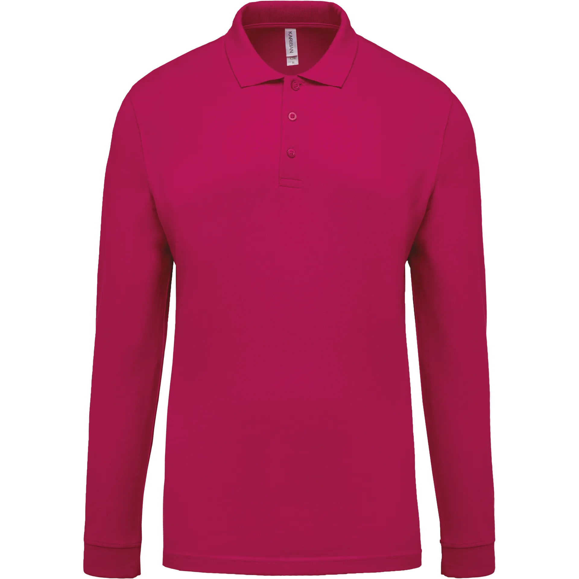 Herren Langarm-Polohemd. Baumwollpiqué